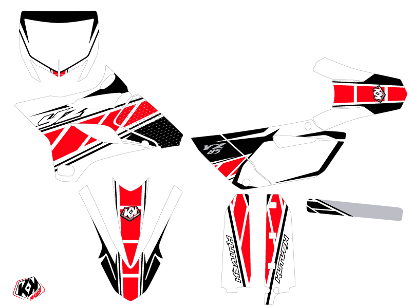 Kit Déco Moto Cross Replica Yamaha 85 YZ Rouge