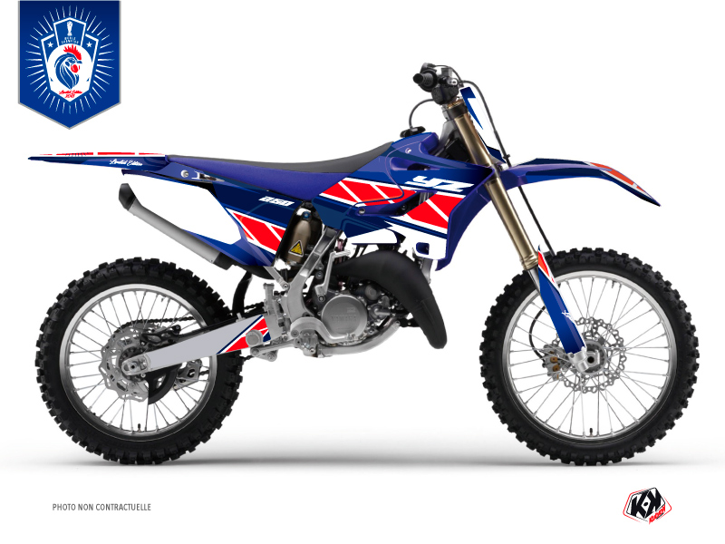 kit déco motocross yamaha replica france 2018 bleu-blanc-rouge 