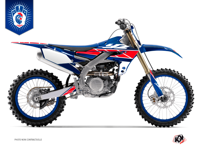 yamaha dirt bike replica france 2018  graphic kit blue-white-red