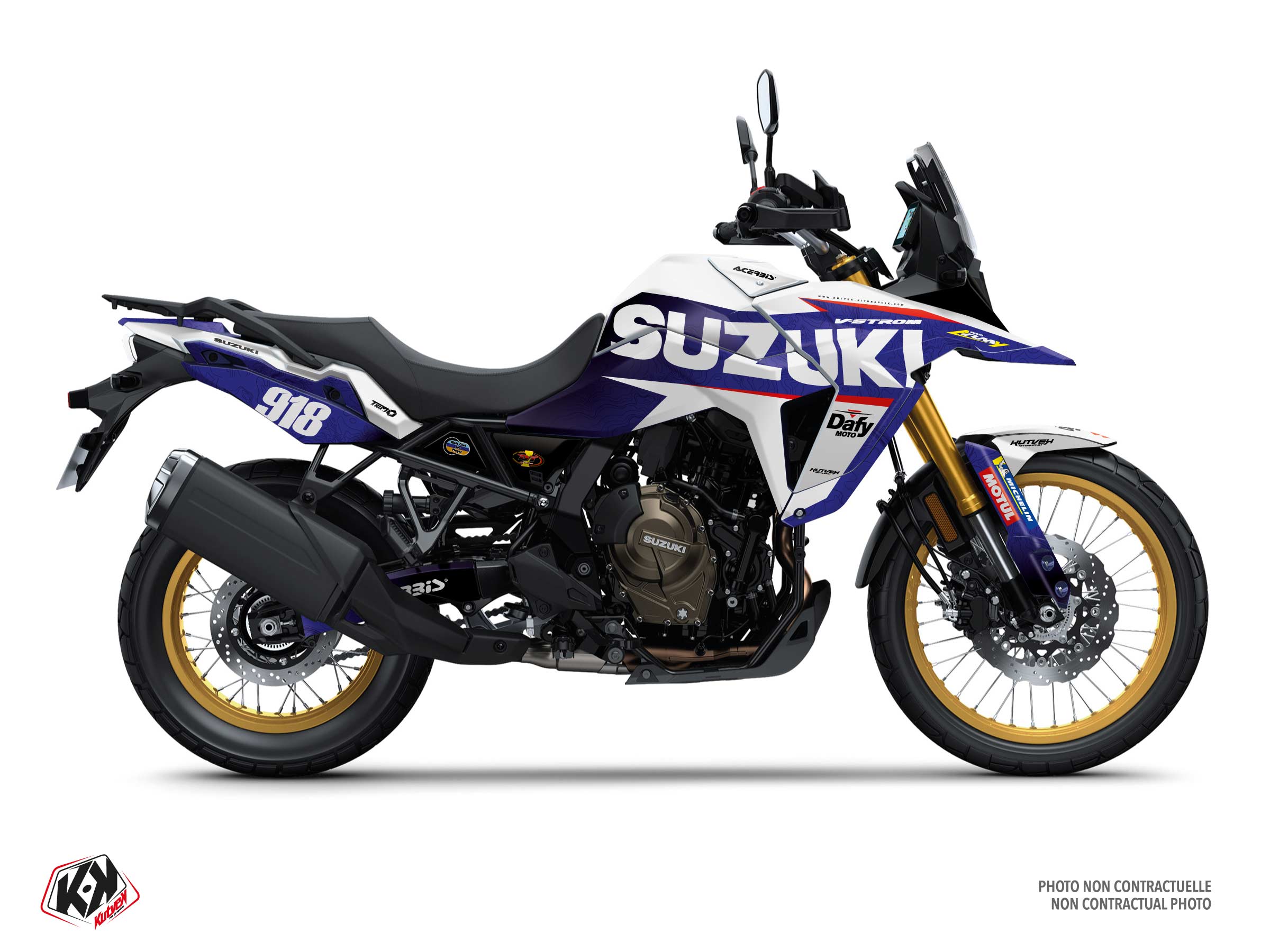suzuki street bike replica chapeliere sable k25  graphic kit white