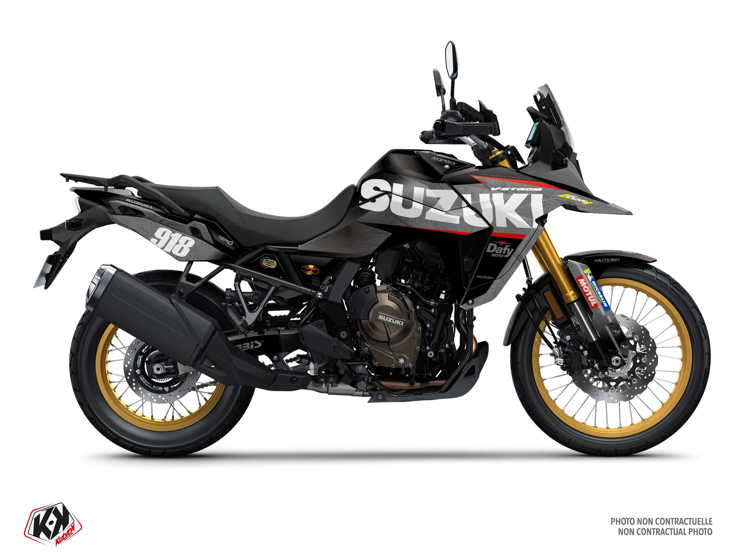 suzuki street bike replica chapeliere sable k25  graphic kit black
