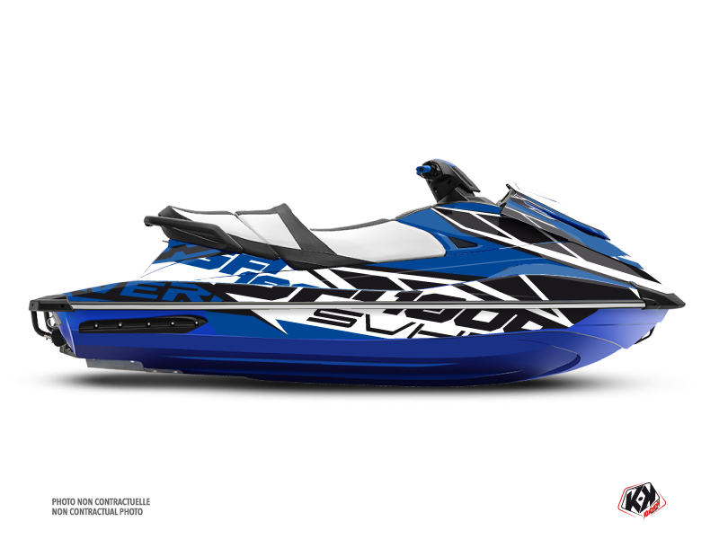 Blue Graphics Decal Sticker Kit For Yamaha Waverunner GP 1800 - 2017 Model