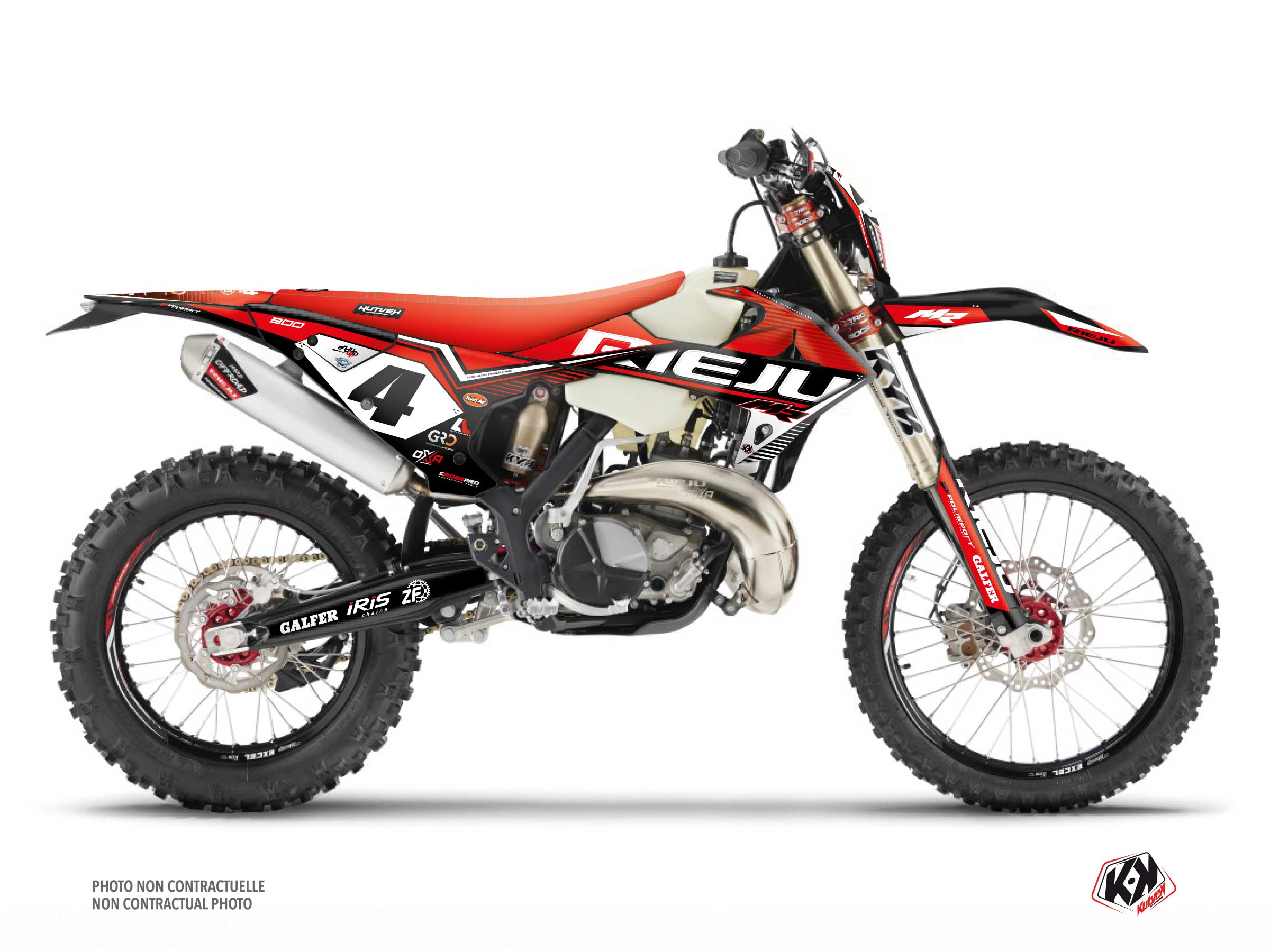 rieju dirt bike replica larrieu 24  graphic kit red