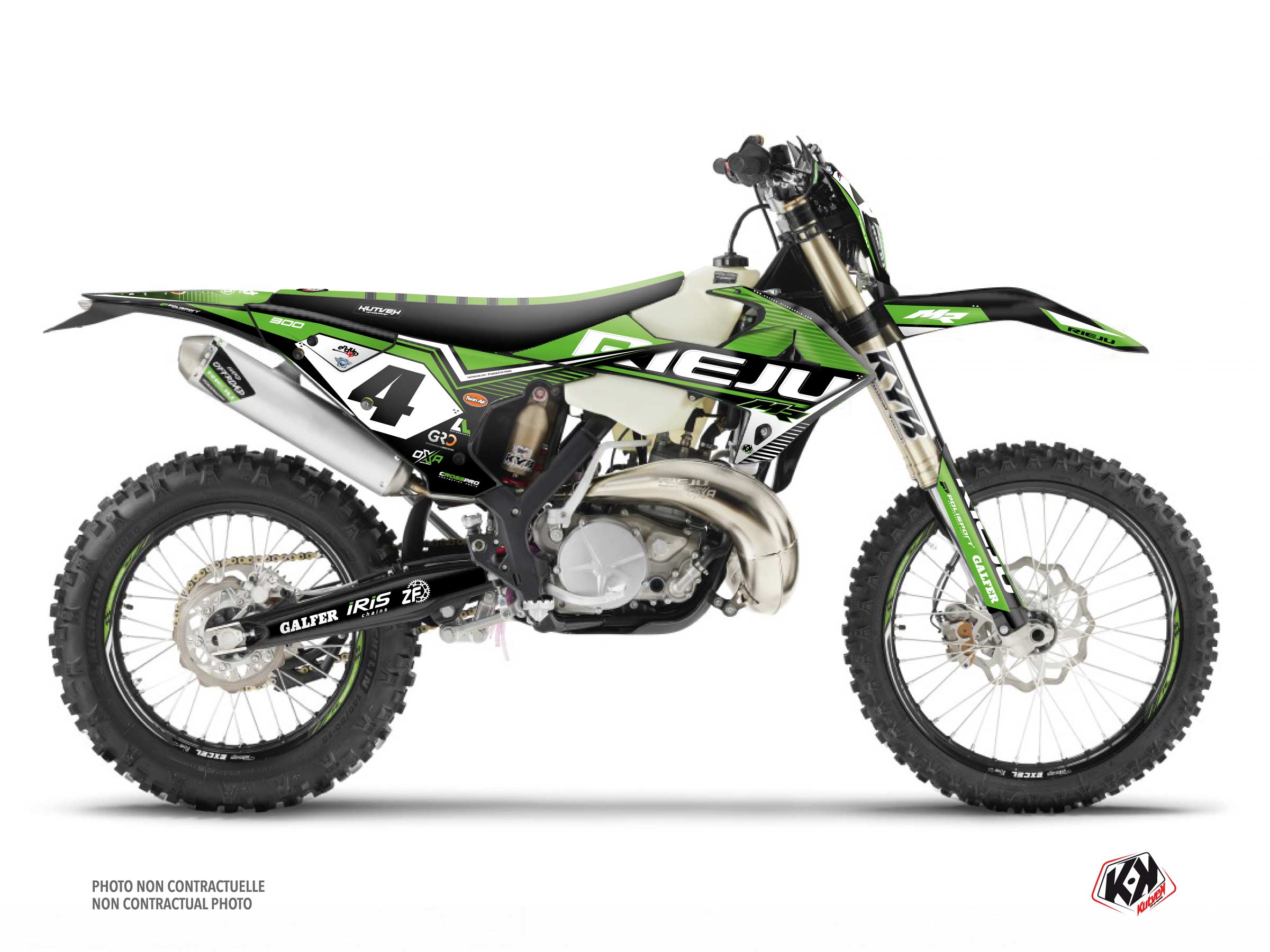 rieju dirt bike replica larrieu 24  graphic kit green