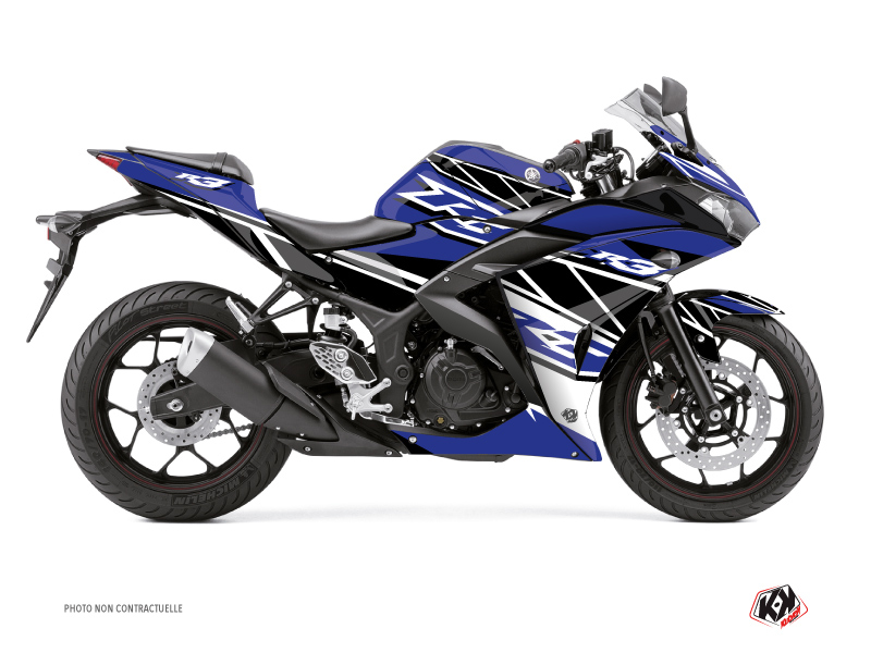 Kit Déco Moto Replica Yamaha R3 Bleu