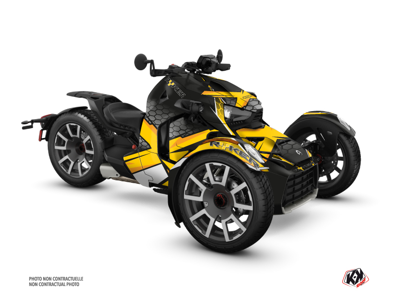 Can Am Ryker 600 900 Rally Edition Roadster Replica Graphic Kit Yellow