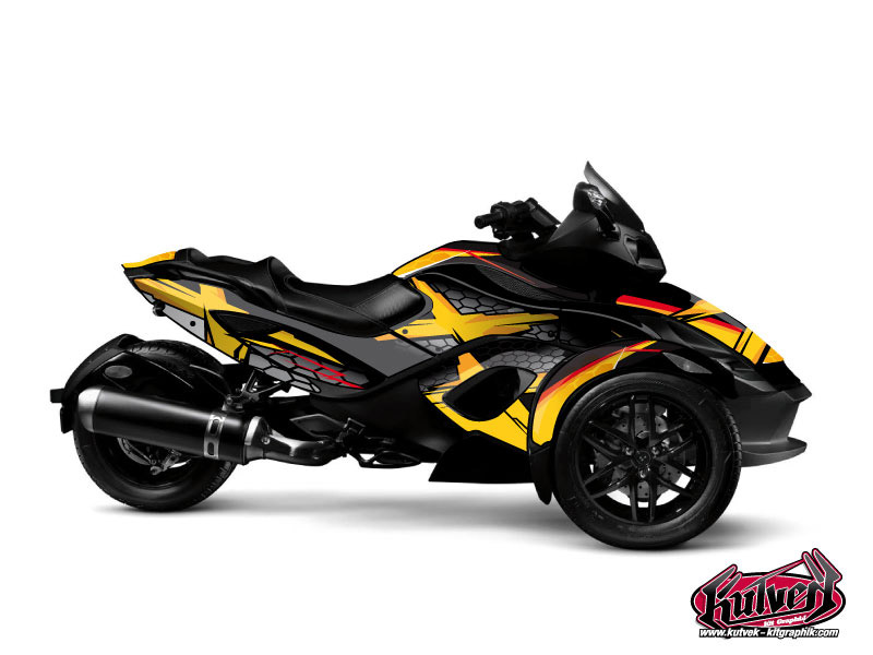 Can Am Spyder RS Roadster Replica Graphic Kit Yellow