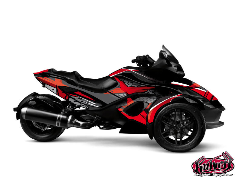 Can Am Spyder RT Roadster Replica Graphic Kit Red