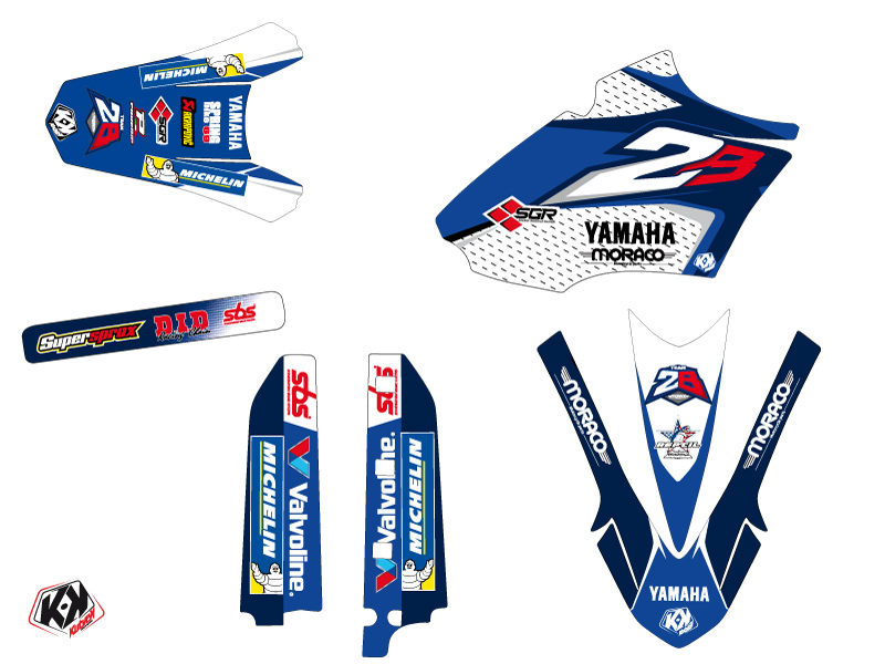 Yamaha 85 YZ Dirt Bike Replica Team 2b Graphic Kit LIGHT
