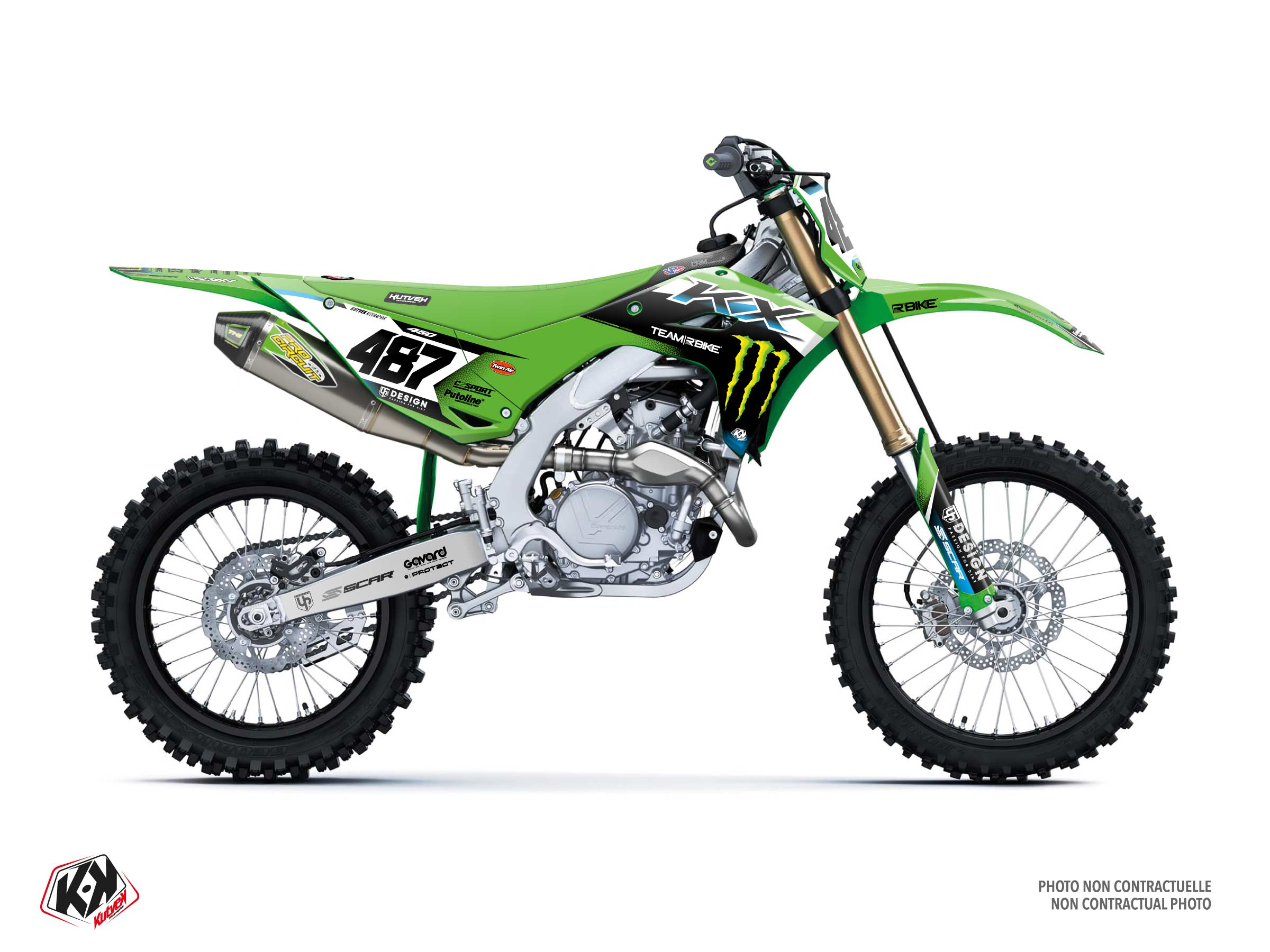 kawasaki dirt bike replica team rbike k25.3  graphic kit 