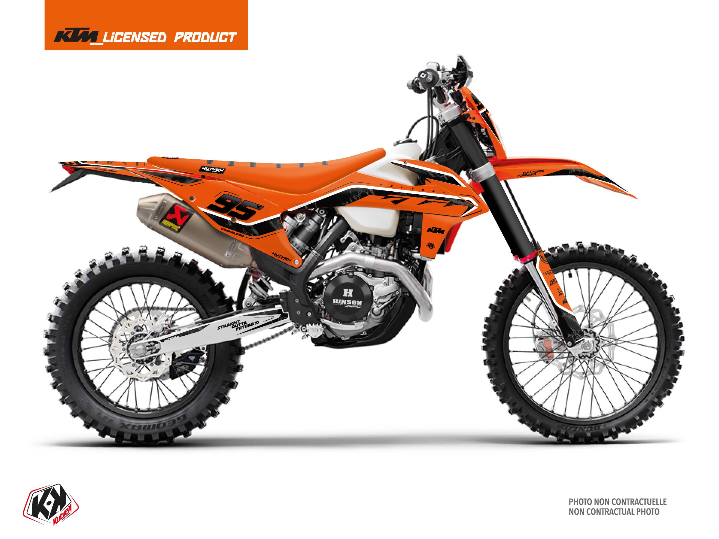 kit déco motocross ktm exc excf replica thomas corsi future orange