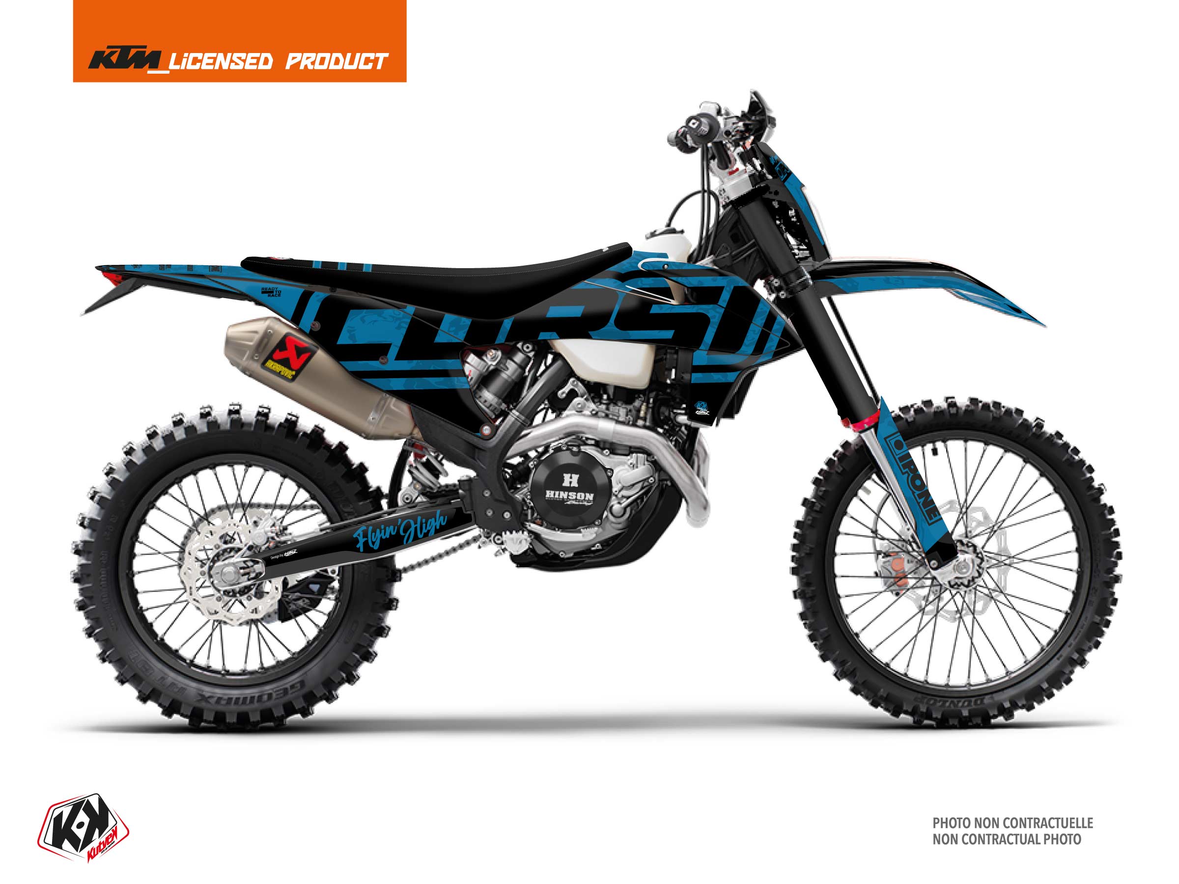 kit déco motocross ktm exc excf replica thomas corsi summer k23 noir-bleu