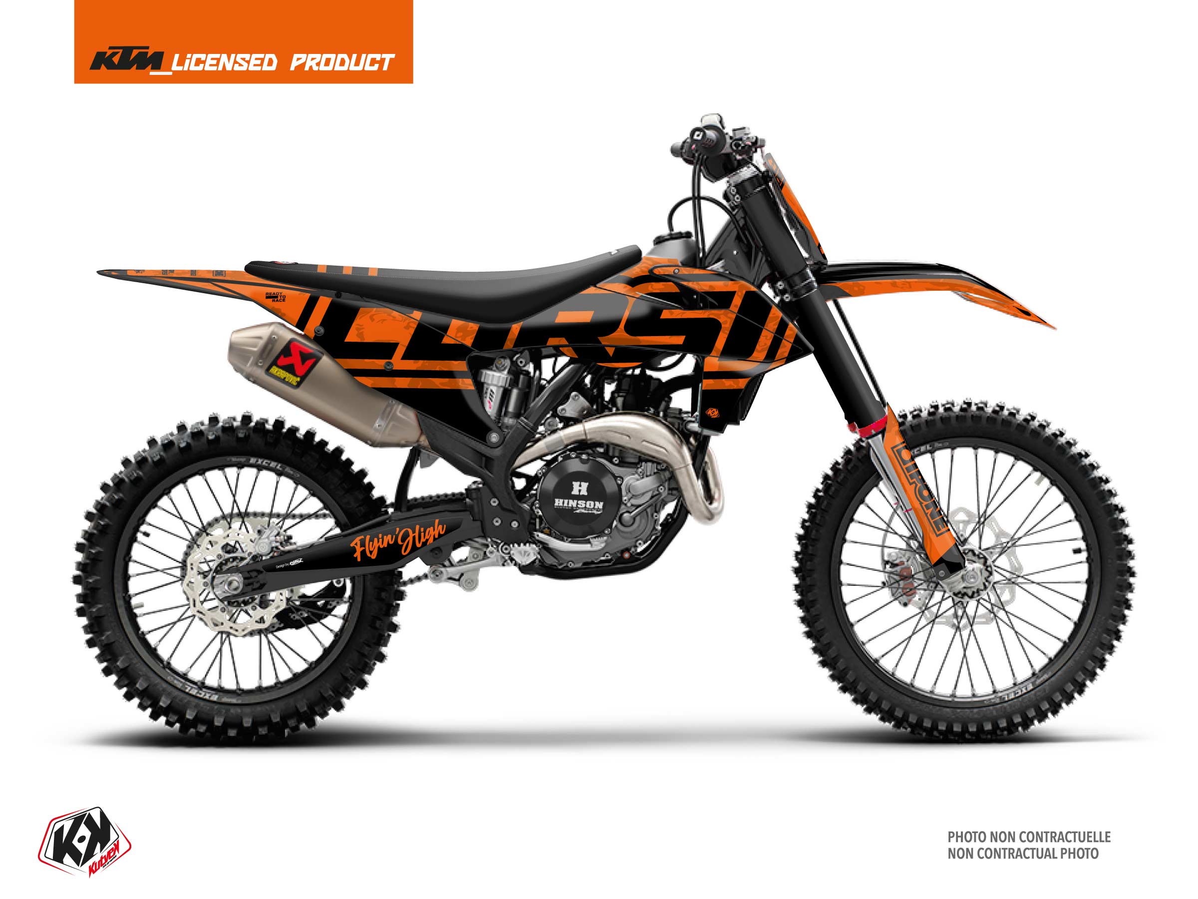kit decorativo moto-cross ktm sx 450 f replica thomas corsi summer k23 nero-arancione