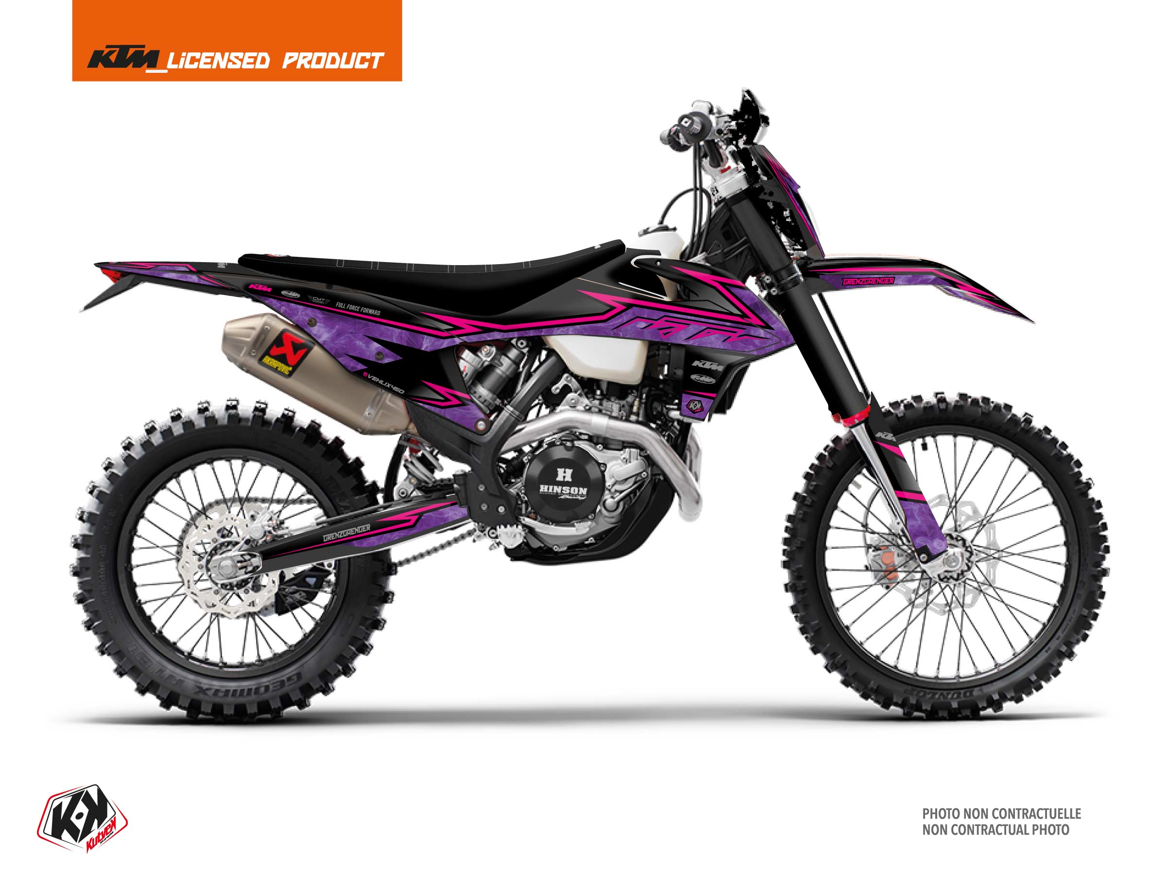 kit déco motocross ktm replica vehlix k22 rose 