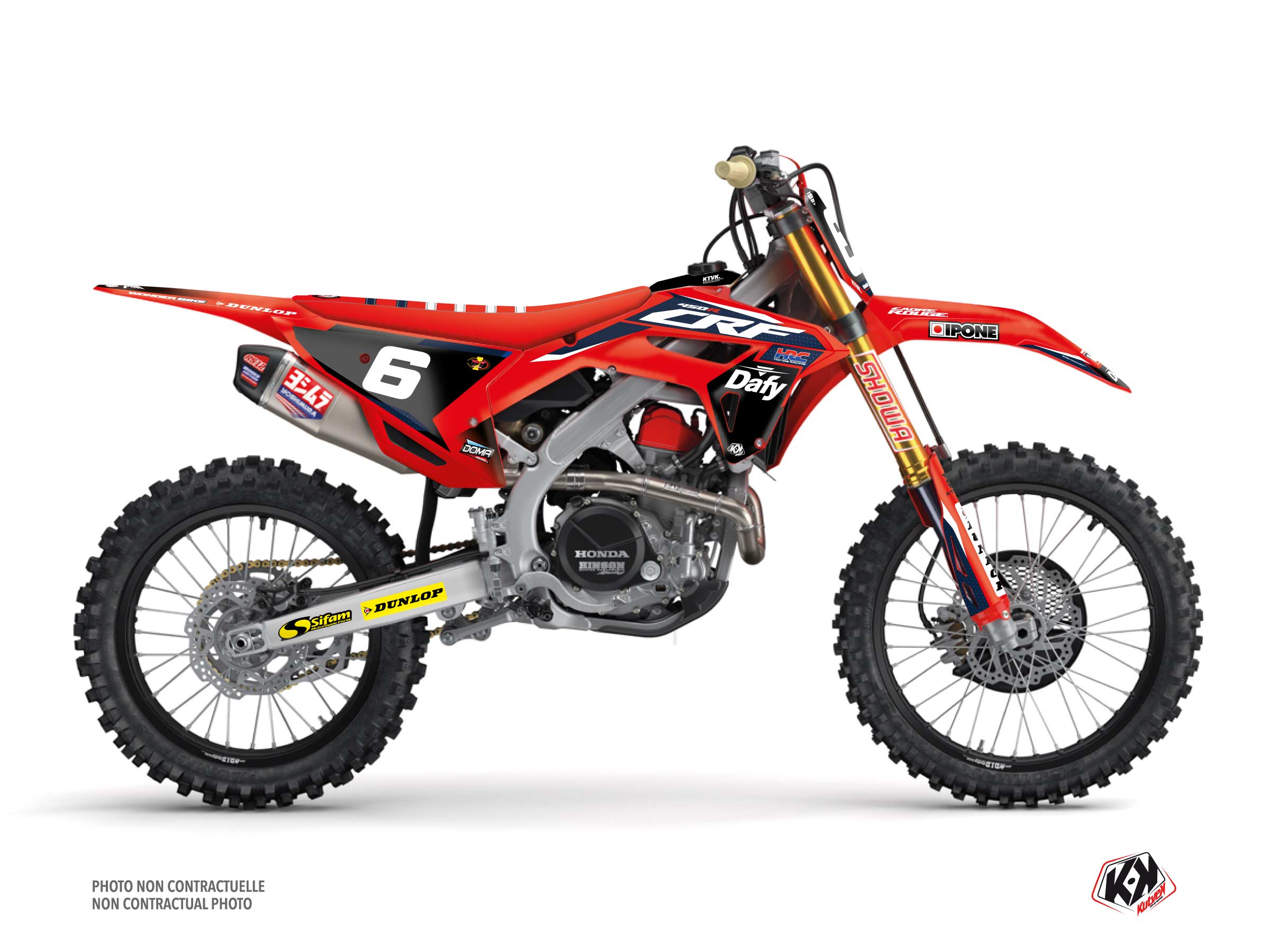 honda dirt bike replica wonder bike k24  graphic kit 
