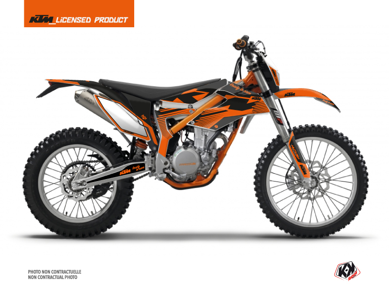 KTM 350 FREERIDE Dirt Bike Retro Graphic Kit Orange