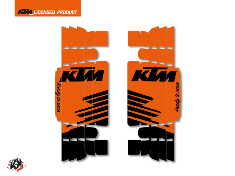 Kit Deco Radiator guards Retro KTM EXC-EXCF 2017 Orange