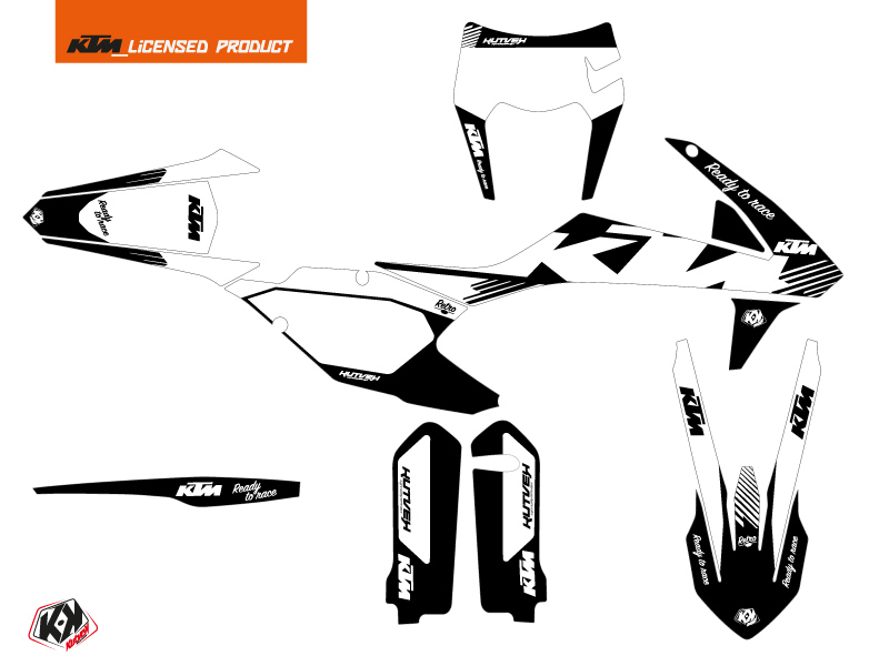 KTM EXC-EXCF Dirt Bike Retro Graphic Kit Black