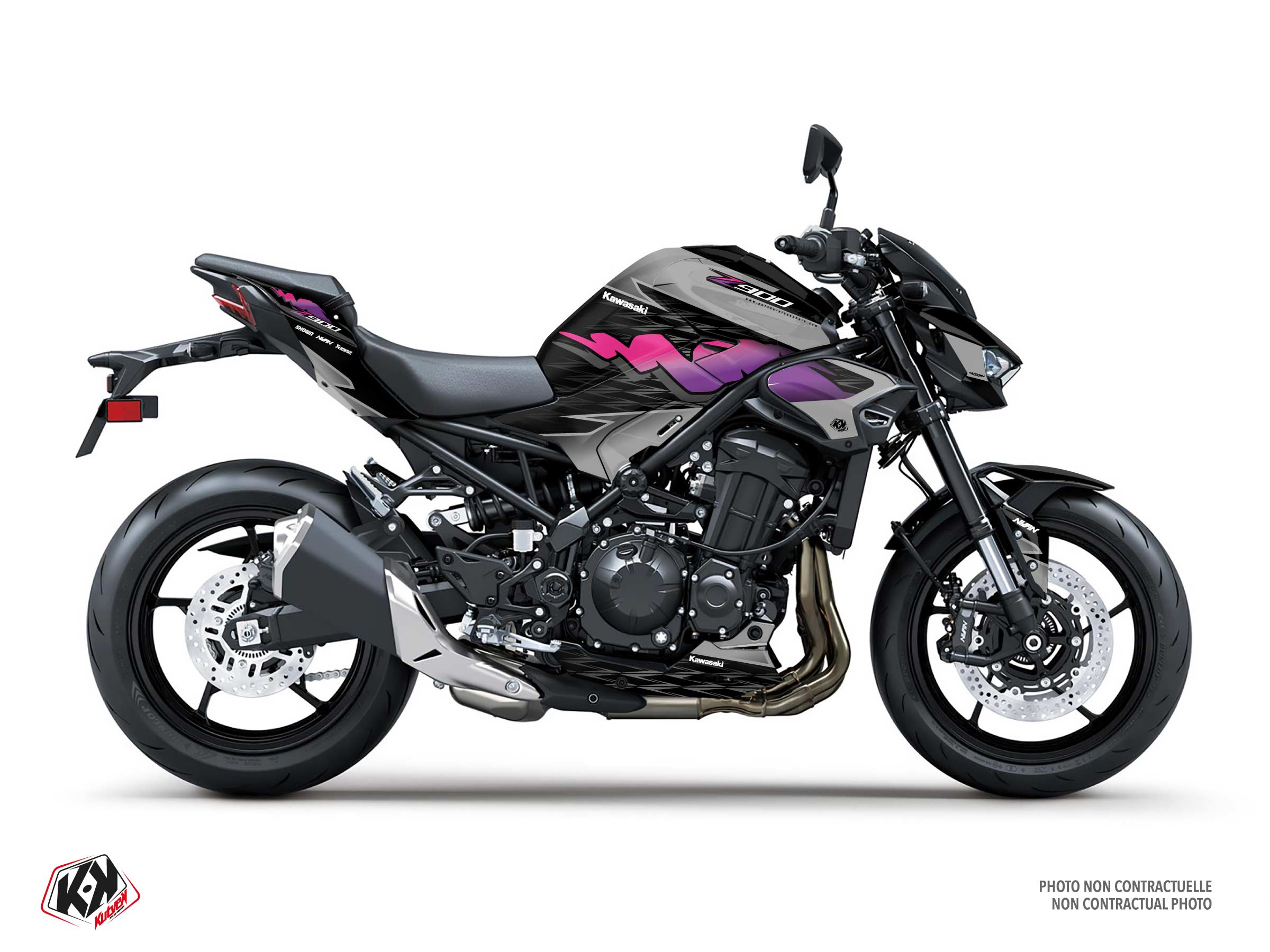 kit déco moto kawasaki revival rose 