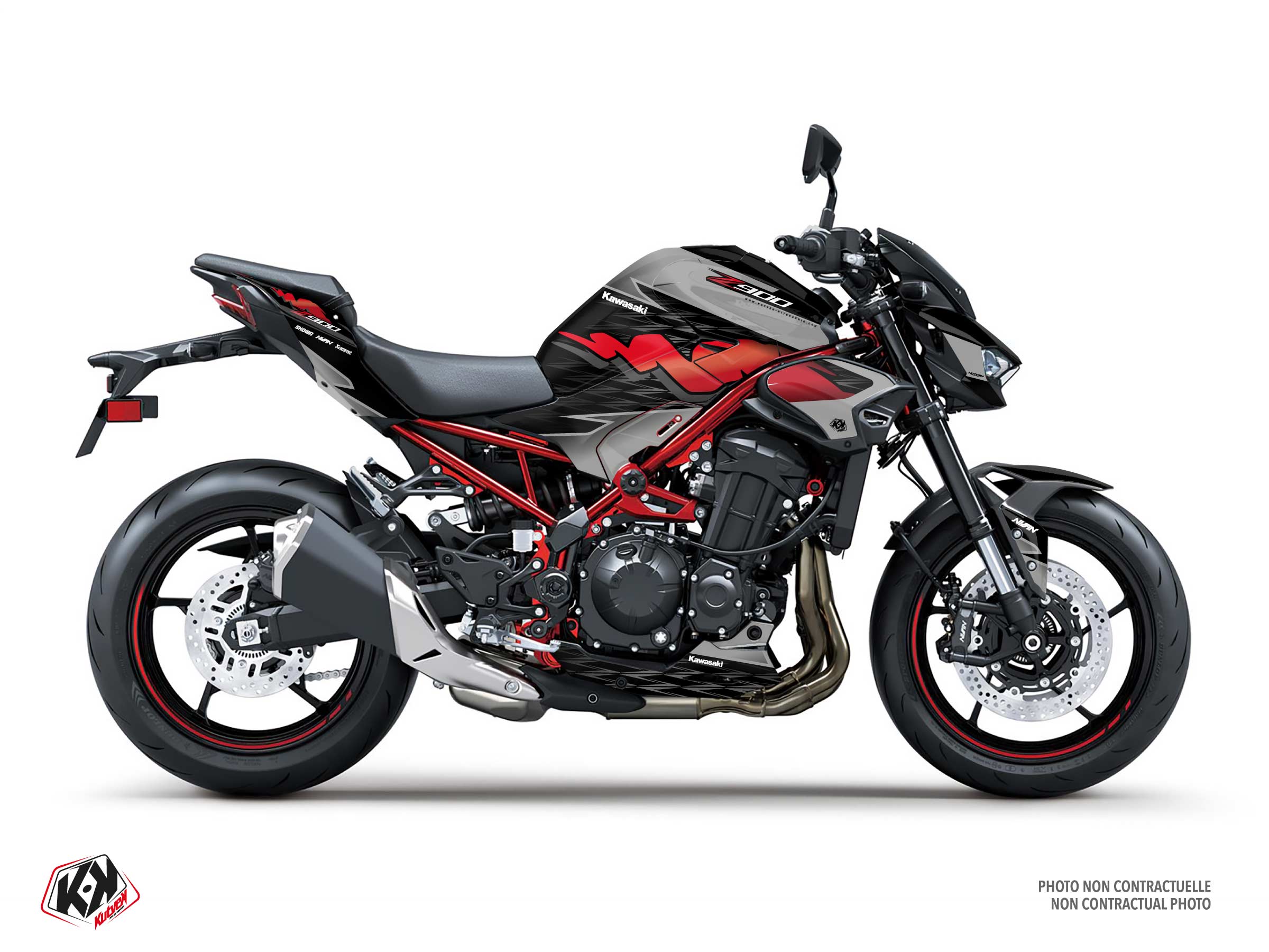 kit déco moto kawasaki revival rouge 