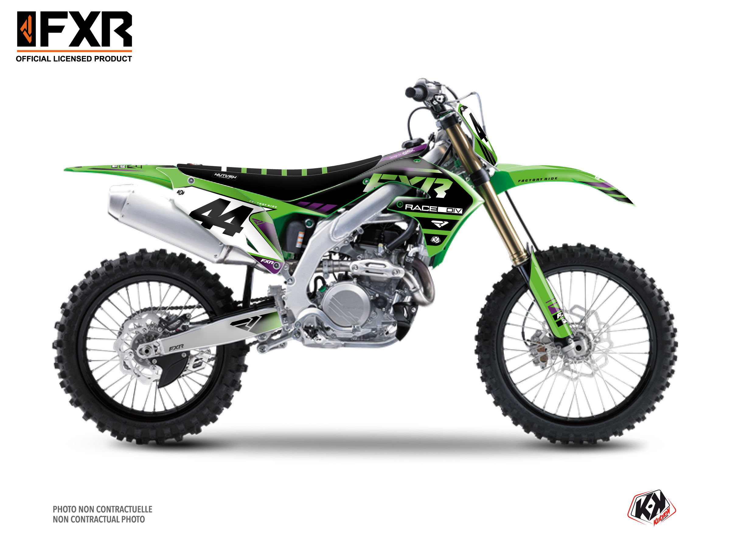 kawasaki dirt bike fxr revo  graphic kit green