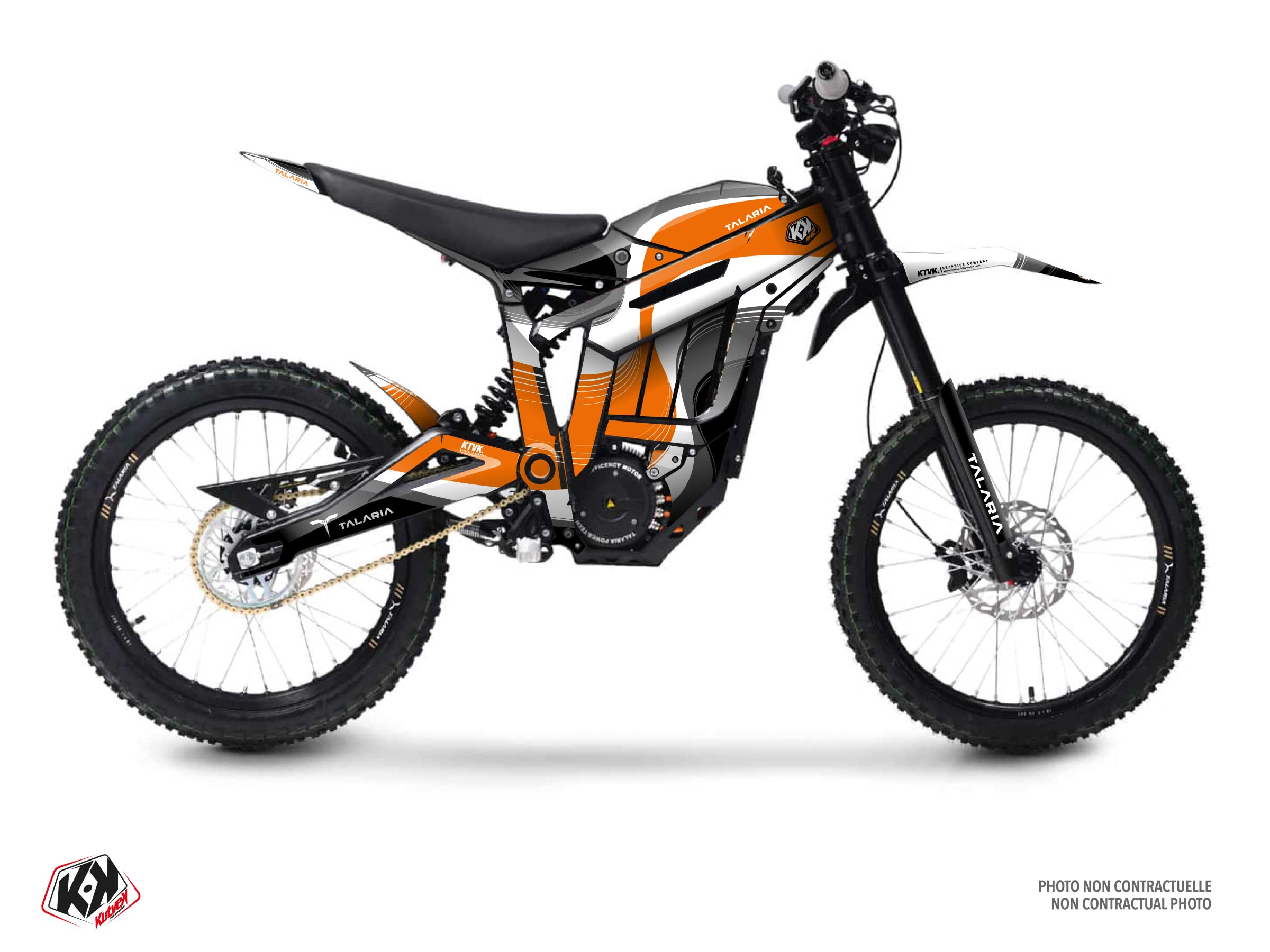 talaria dirt bike ribbon  graphic kit orange