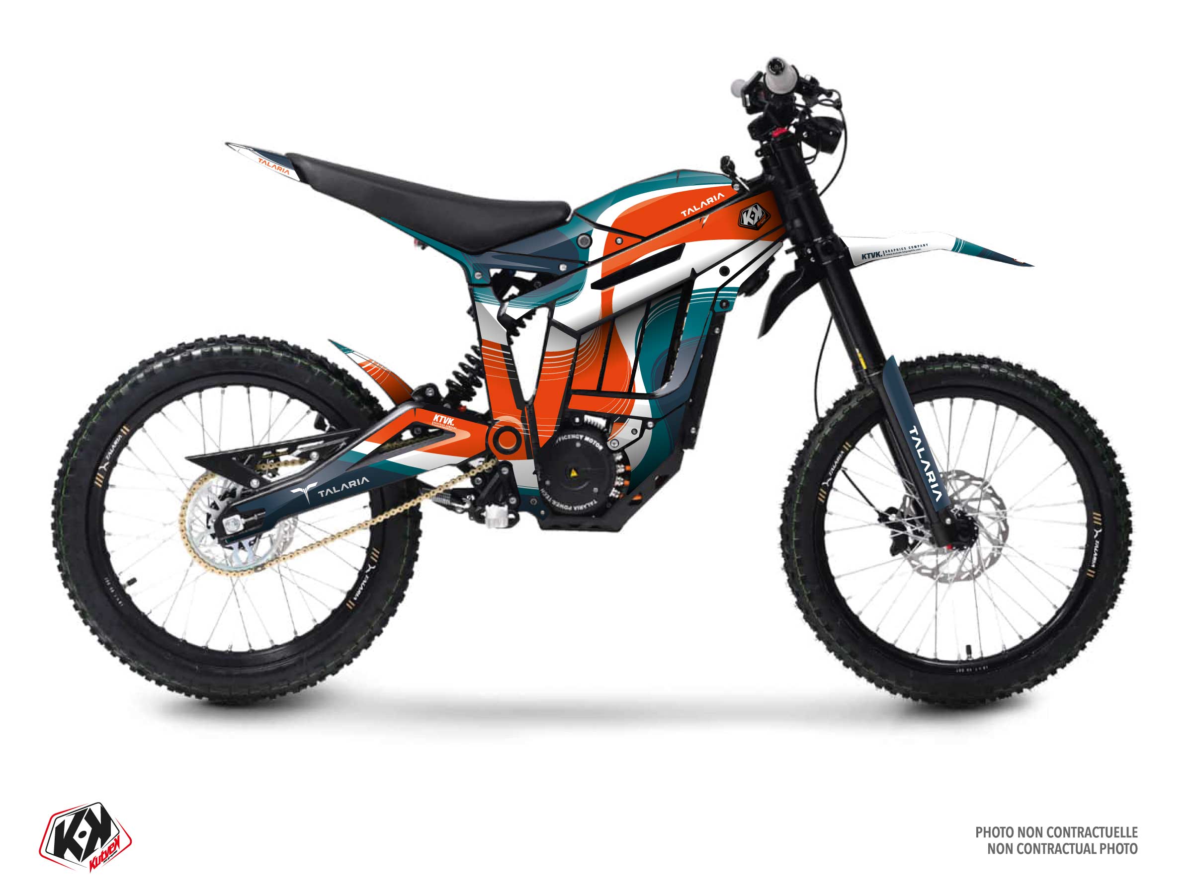 talaria dirt bike ribbon  graphic kit turquoise