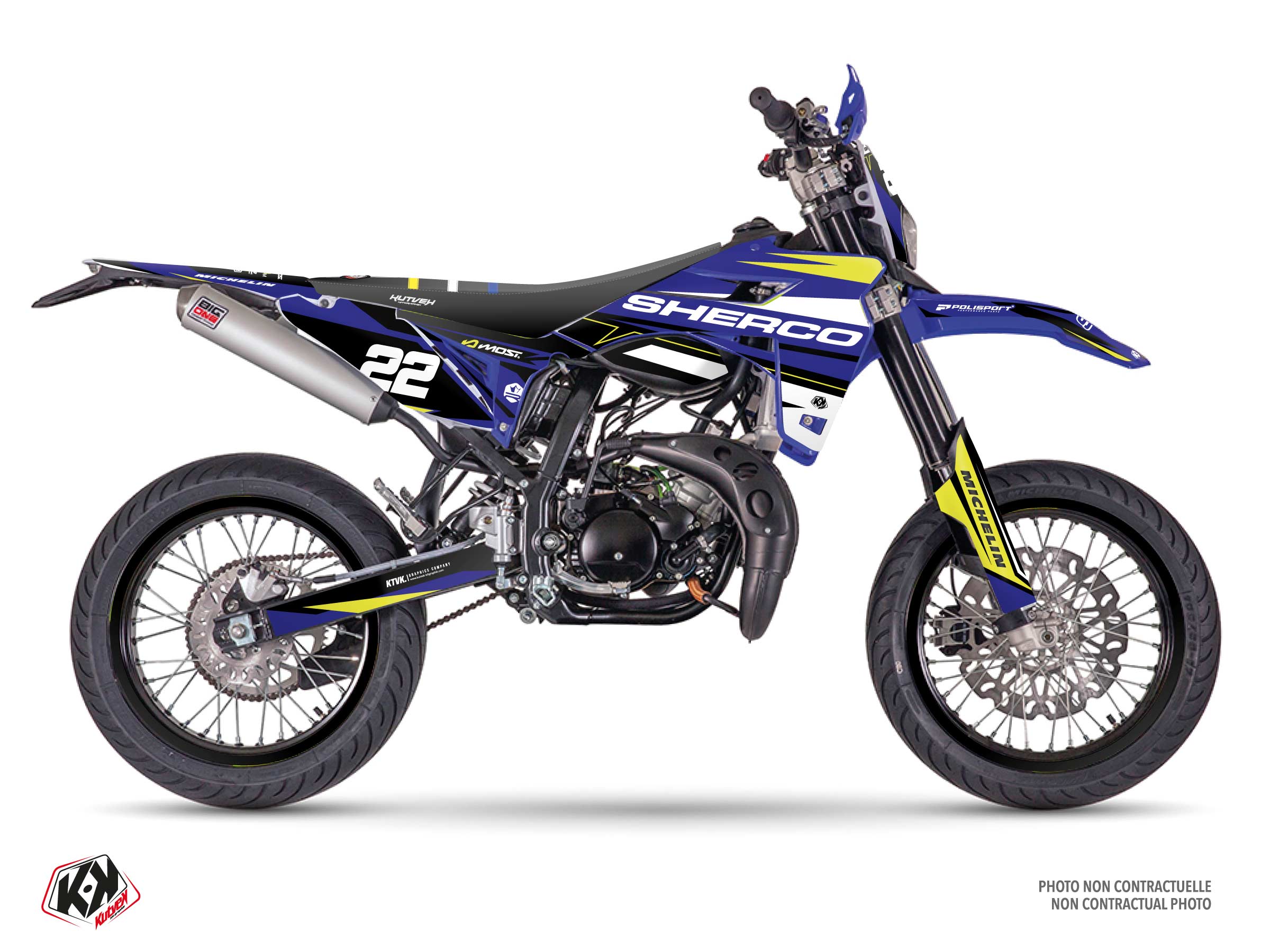 sherco 50cc ridge  graphic kit blue