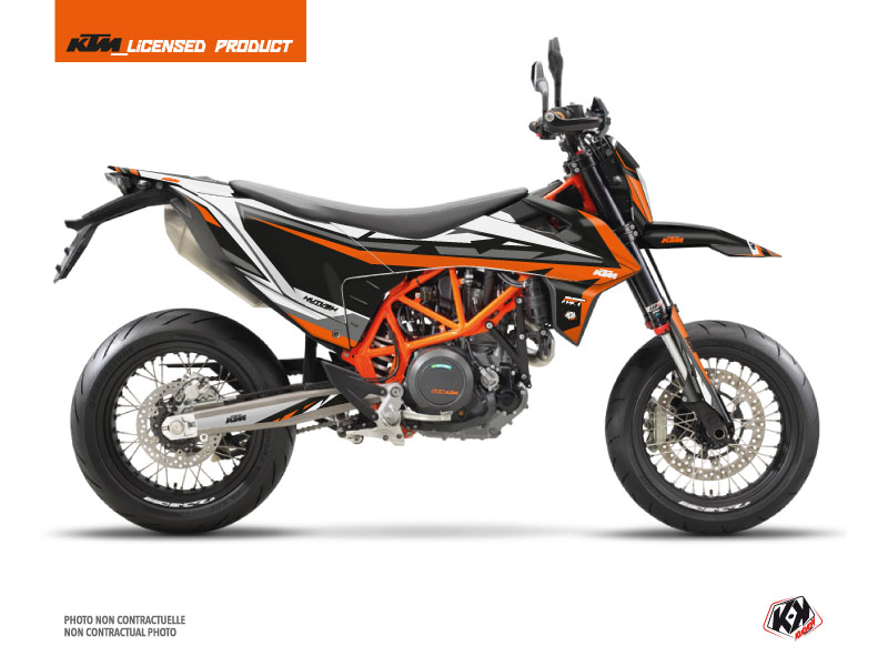 Kit Déco Moto Cross Rift KTM 690 SMC R Orange Noir