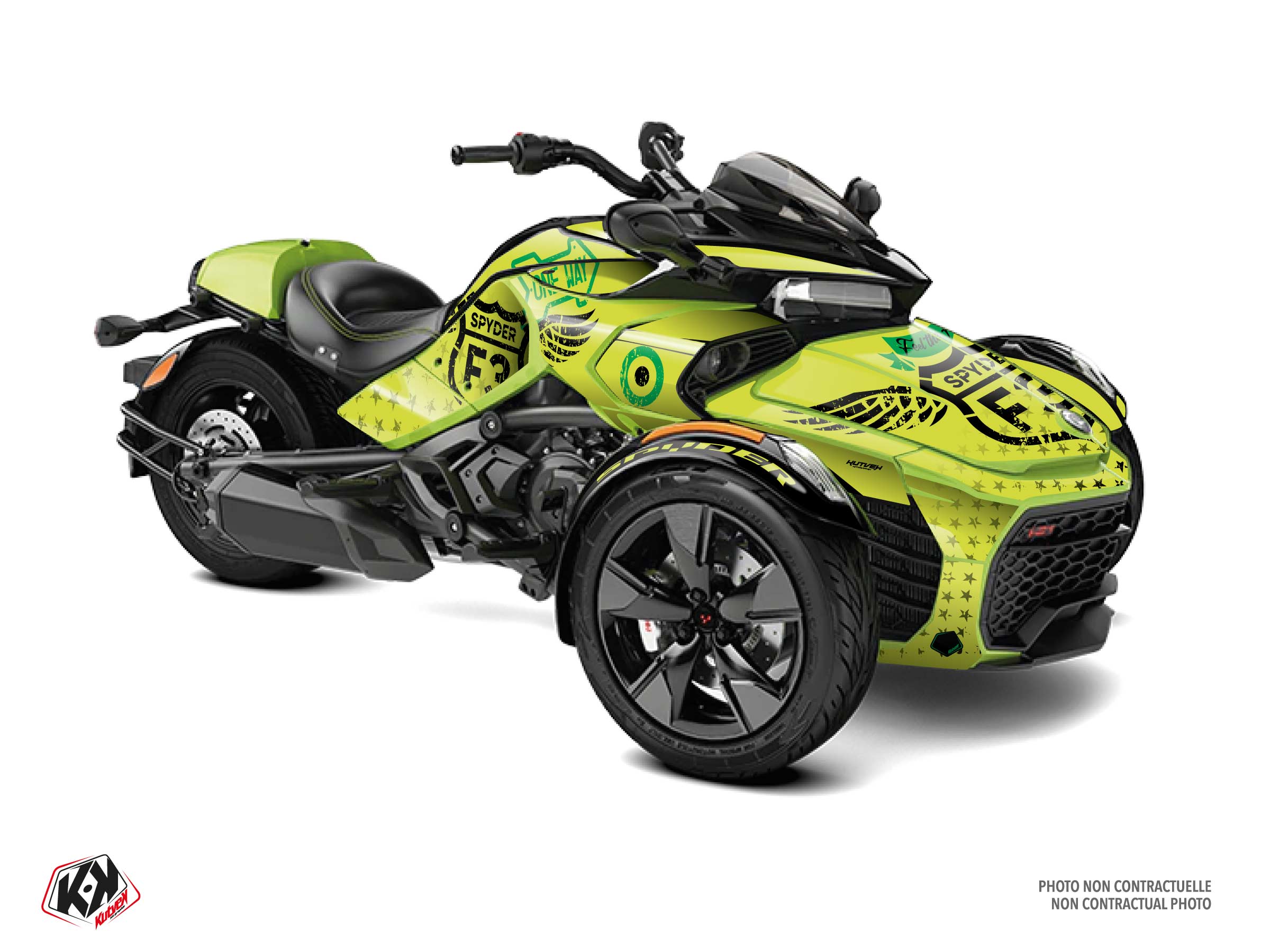 Can-am Spyder F3 Hybrid Road Graphic Kit Green
