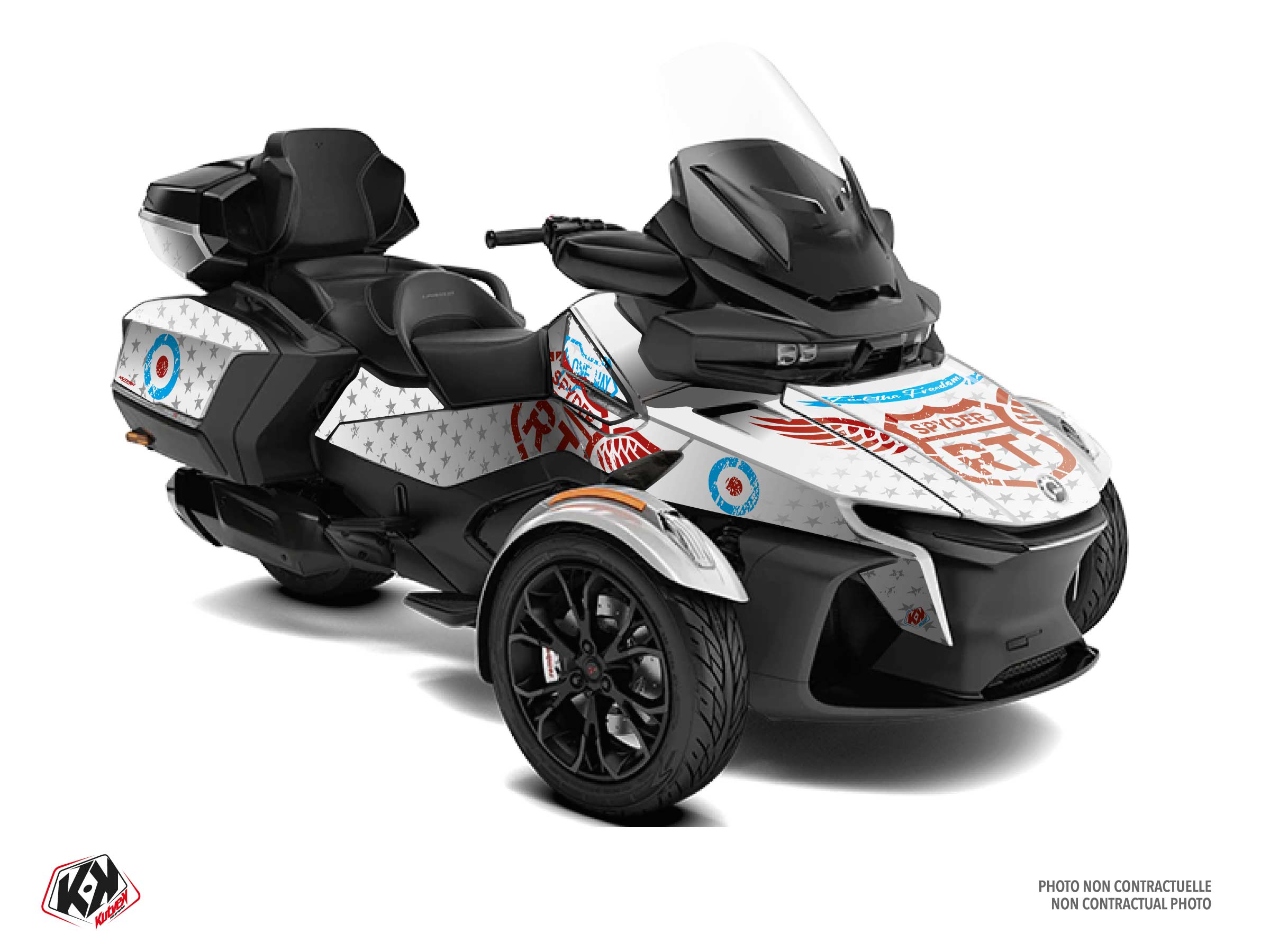 Can-am Spyder Rt Hybrid Road Graphic Kit White