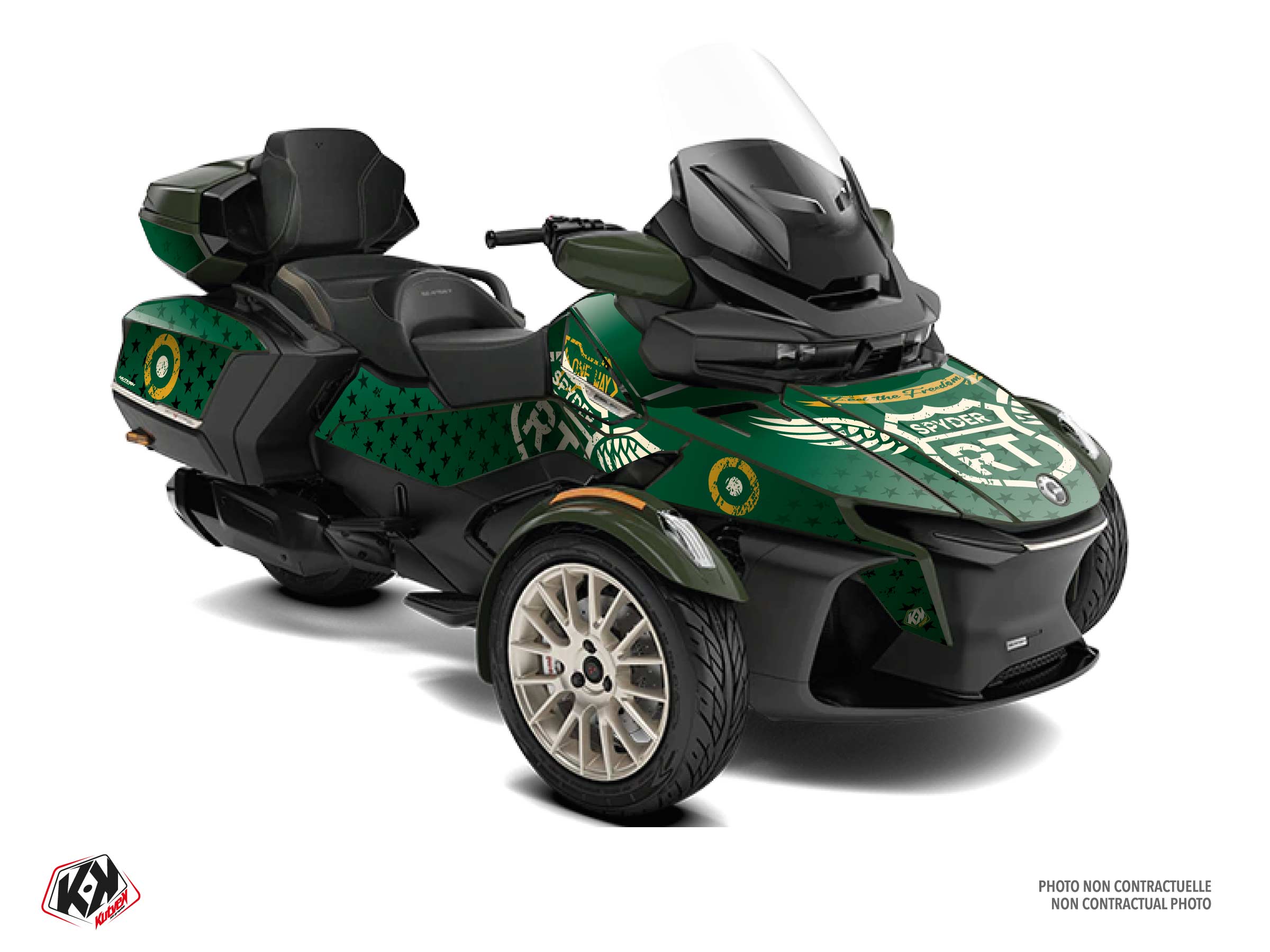 Can-am Spyder Rt Hybrid Road Graphic Kit Green