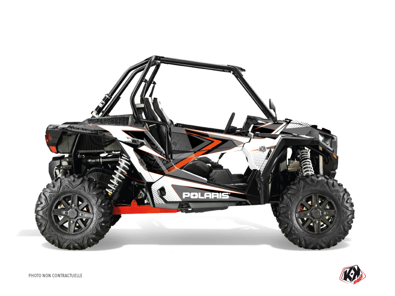 polaris utv rock  graphic kit grey-orange