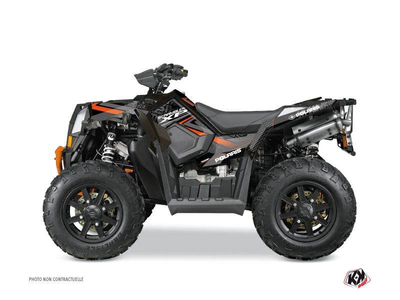 kit déco quad polaris rock noir-orange 