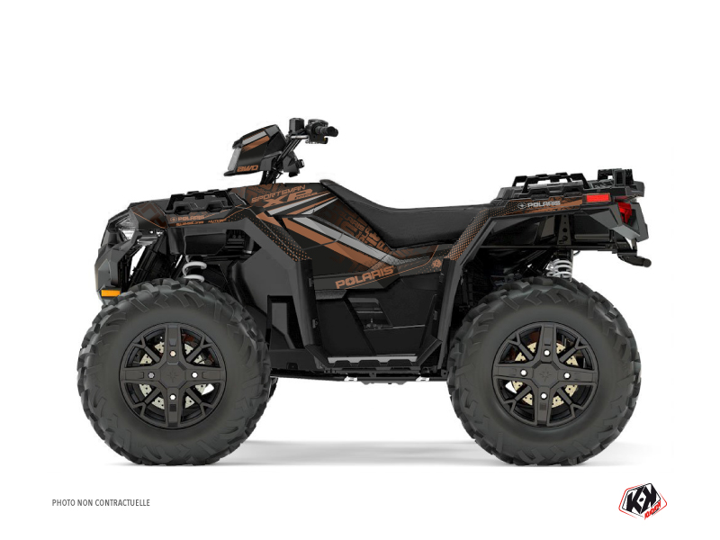 kit déco quad polaris rock marron 