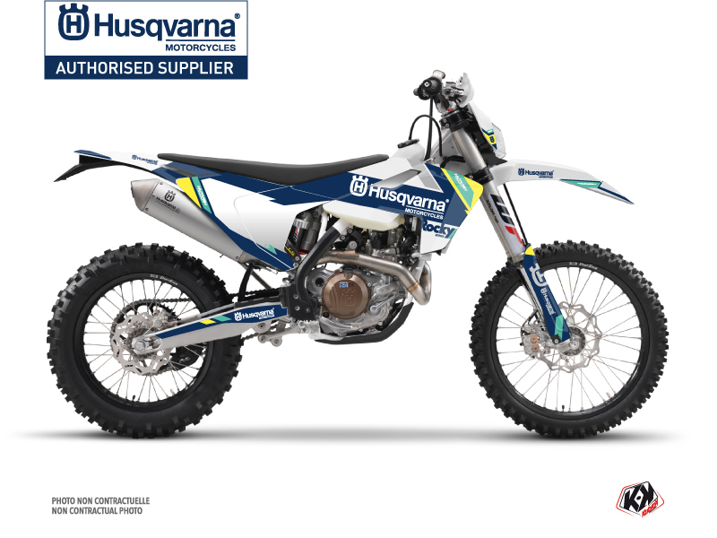Husqvarna 450 FE Dirt Bike Rocky Graphic Kit Blue