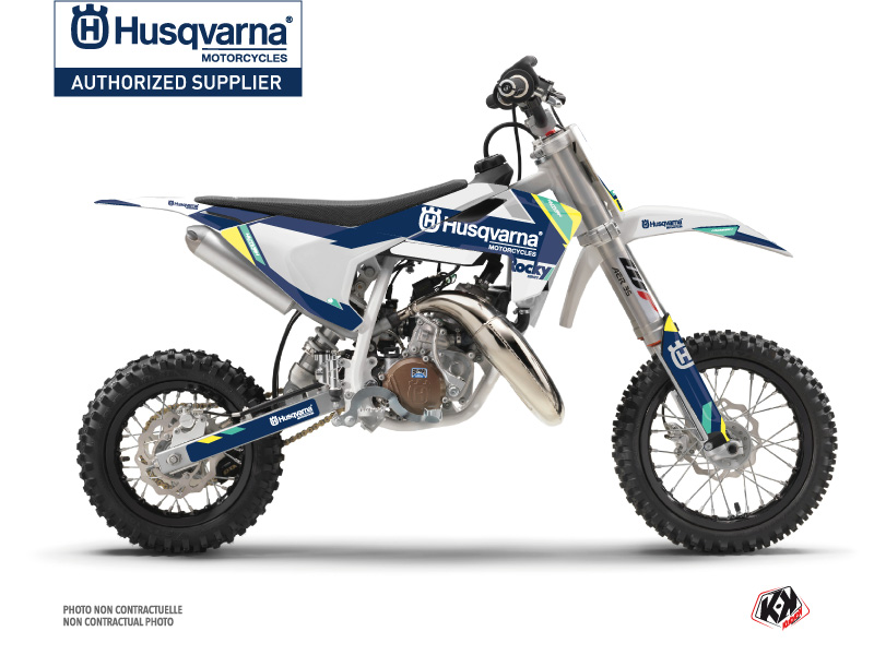 husqvarna dirt bike rocky  graphic kit blue