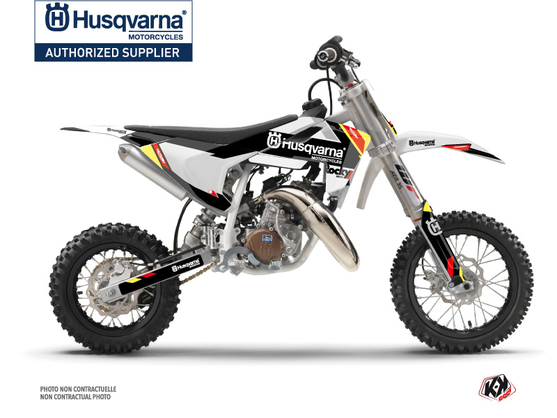 Husqvarna TC 50 Dirt Bike Rocky Graphic Kit Black