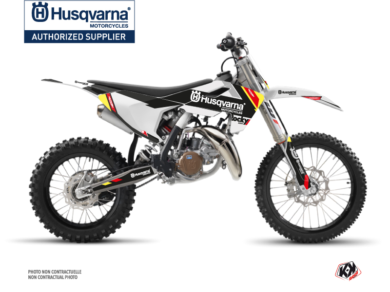 Husqvarna TC 85 Dirt Bike Rocky Graphic Kit Black