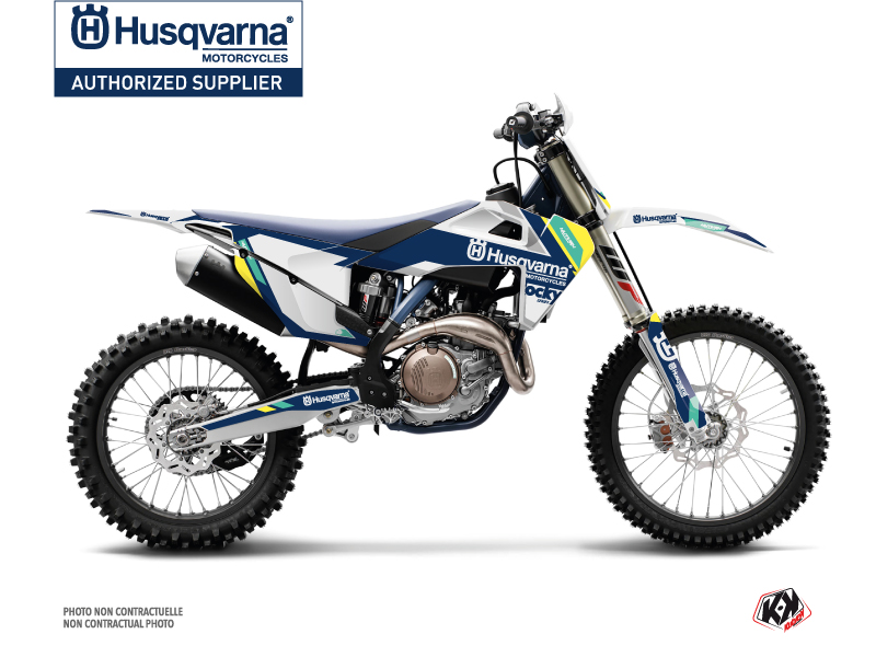 husqvarna dirt bike rocky  graphic kit blue