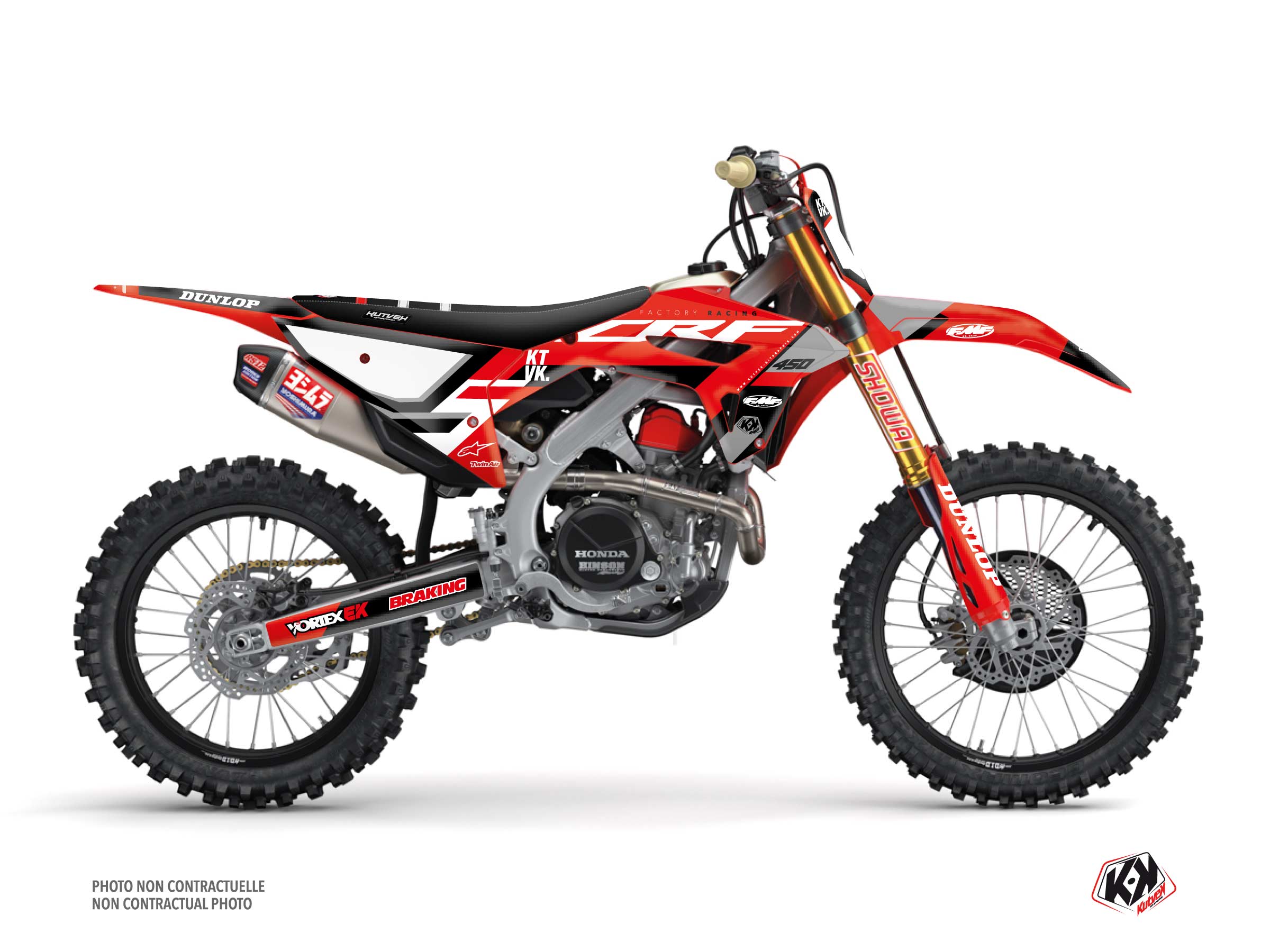 honda dirt bike rookie  graphic kit red