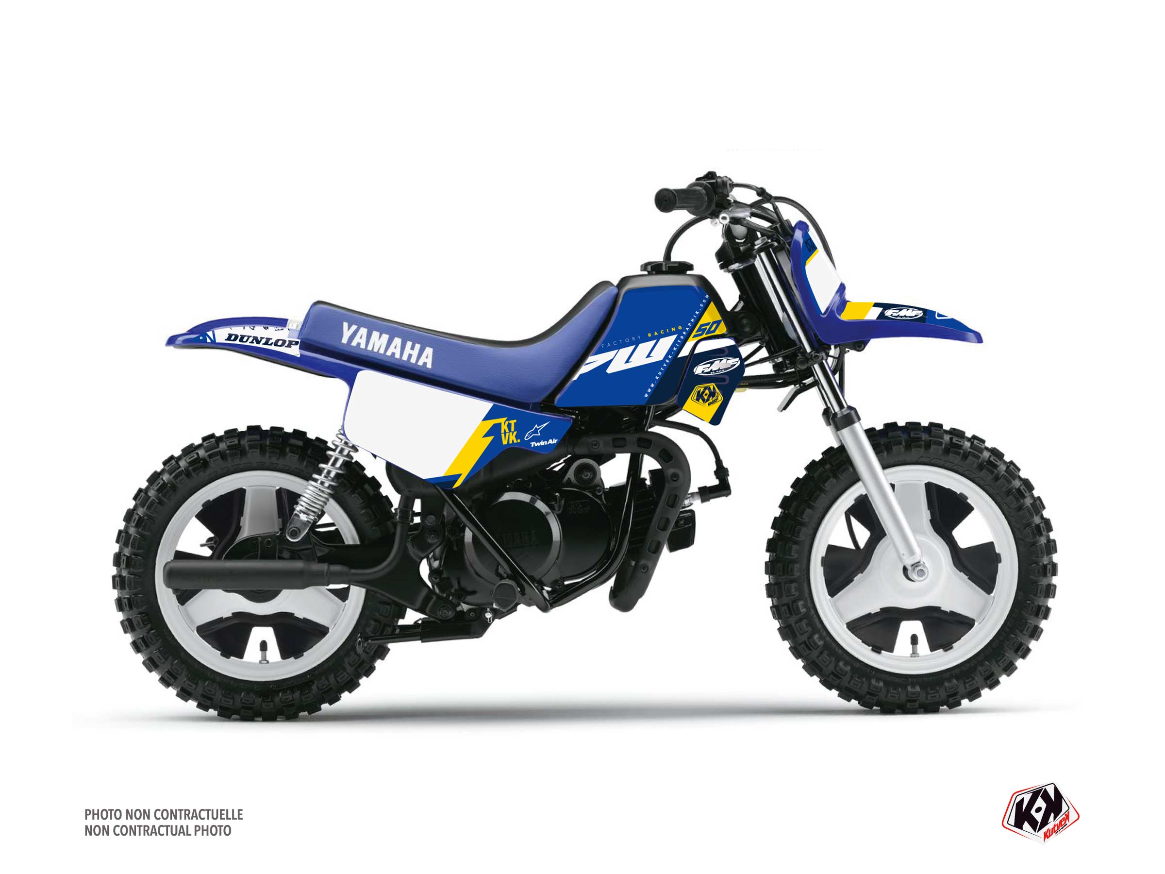 Kit Déco Moto Cross Rookie Yamaha PW 50 Bleu