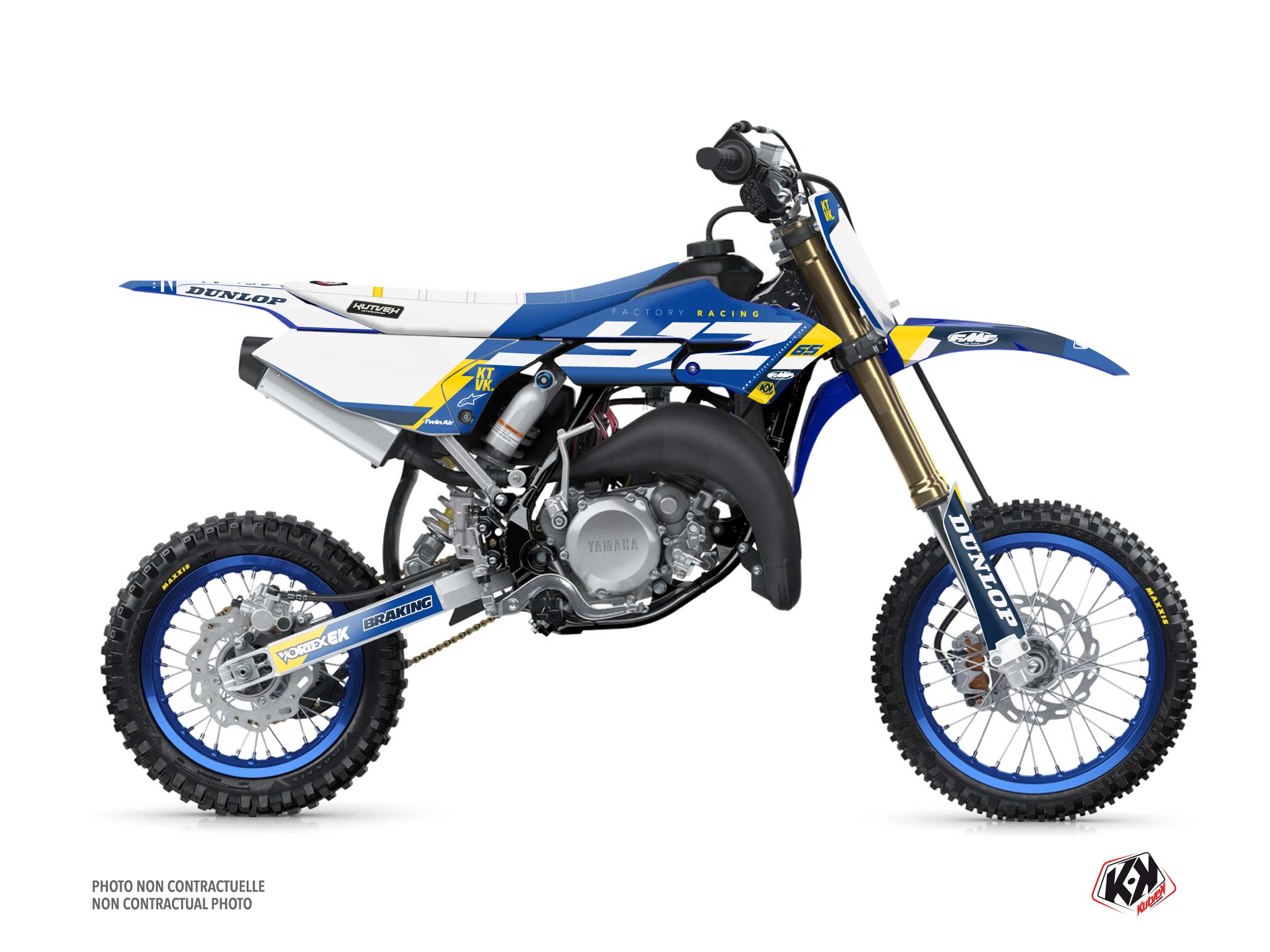 Kit Déco Moto Cross Rookie Yamaha 65 YZ Bleu