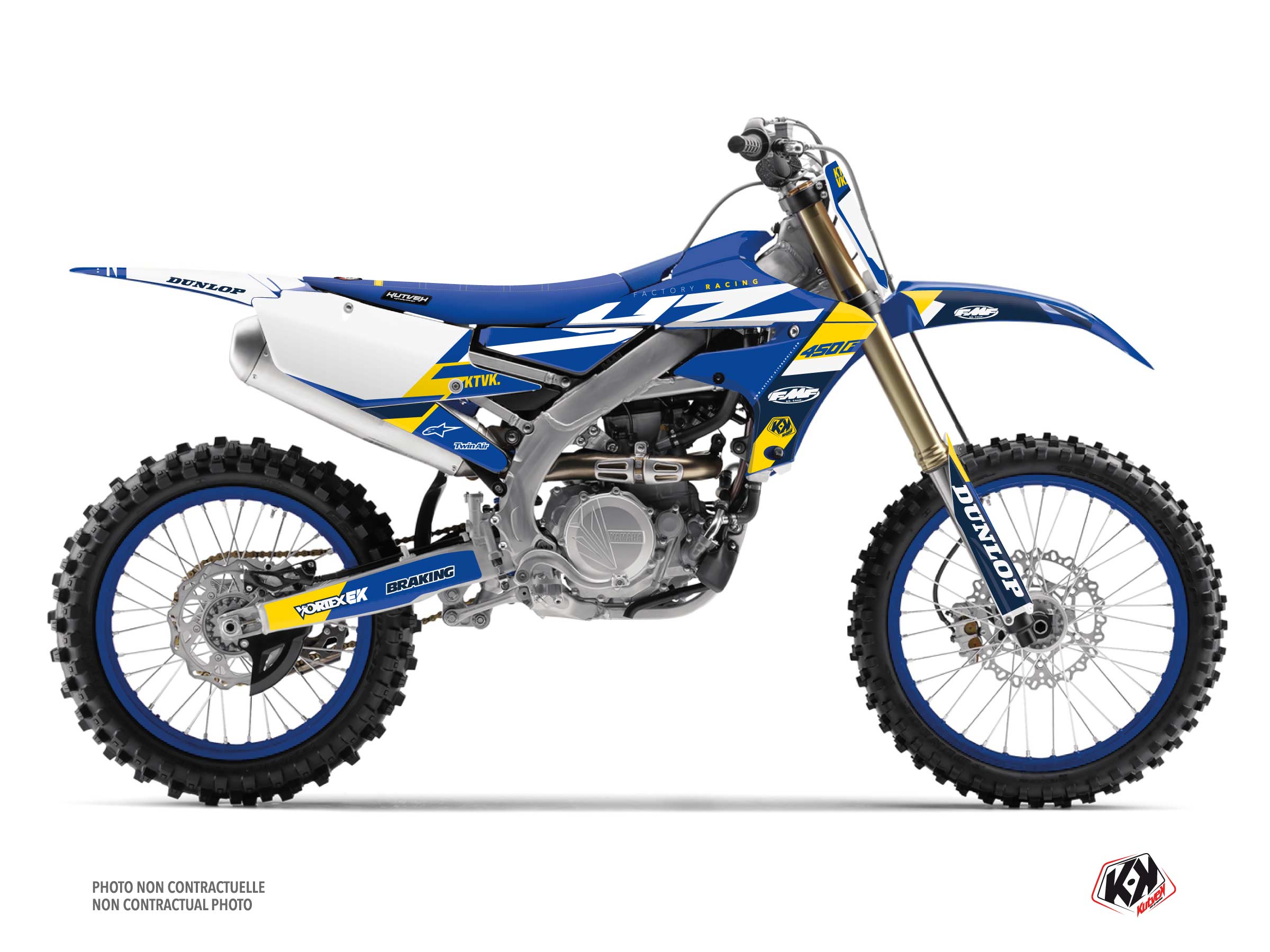 kit déco motocross yamaha rookie bleu 