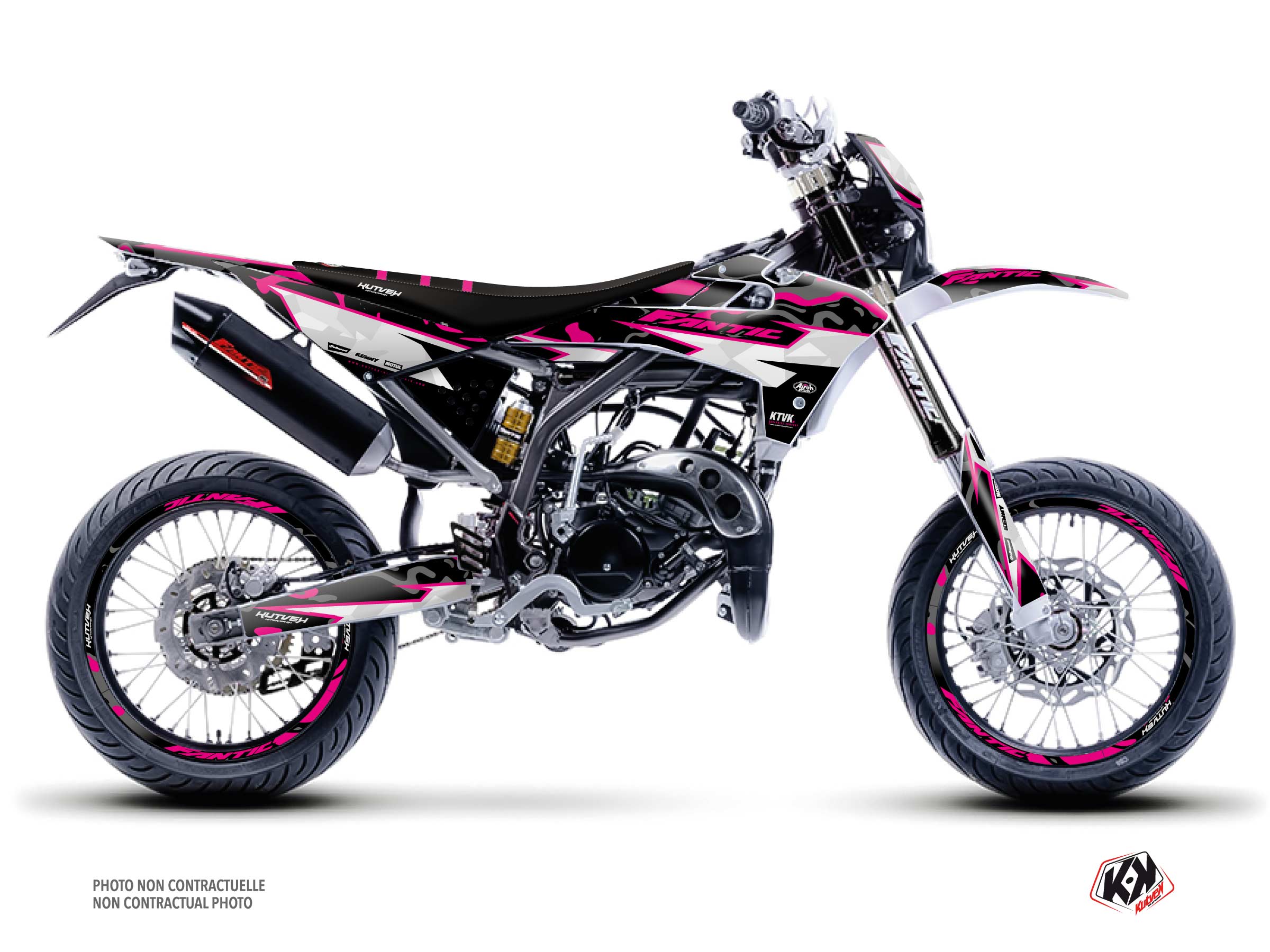 fantic 50cc barbarian  graphic kit pink