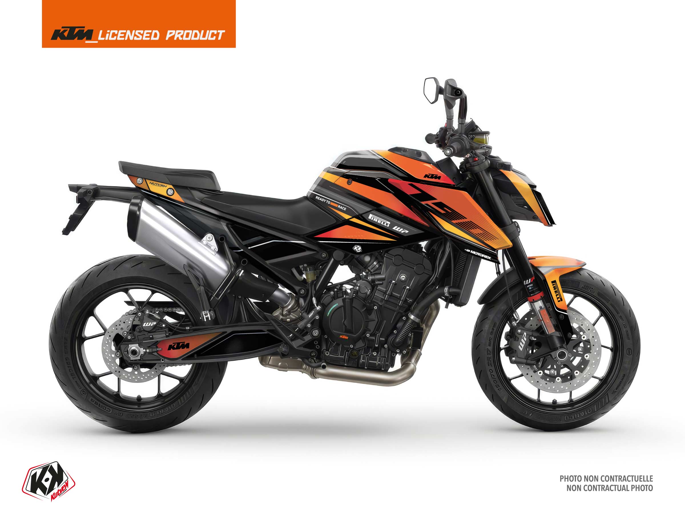 kit déco moto ktm shard rouge 