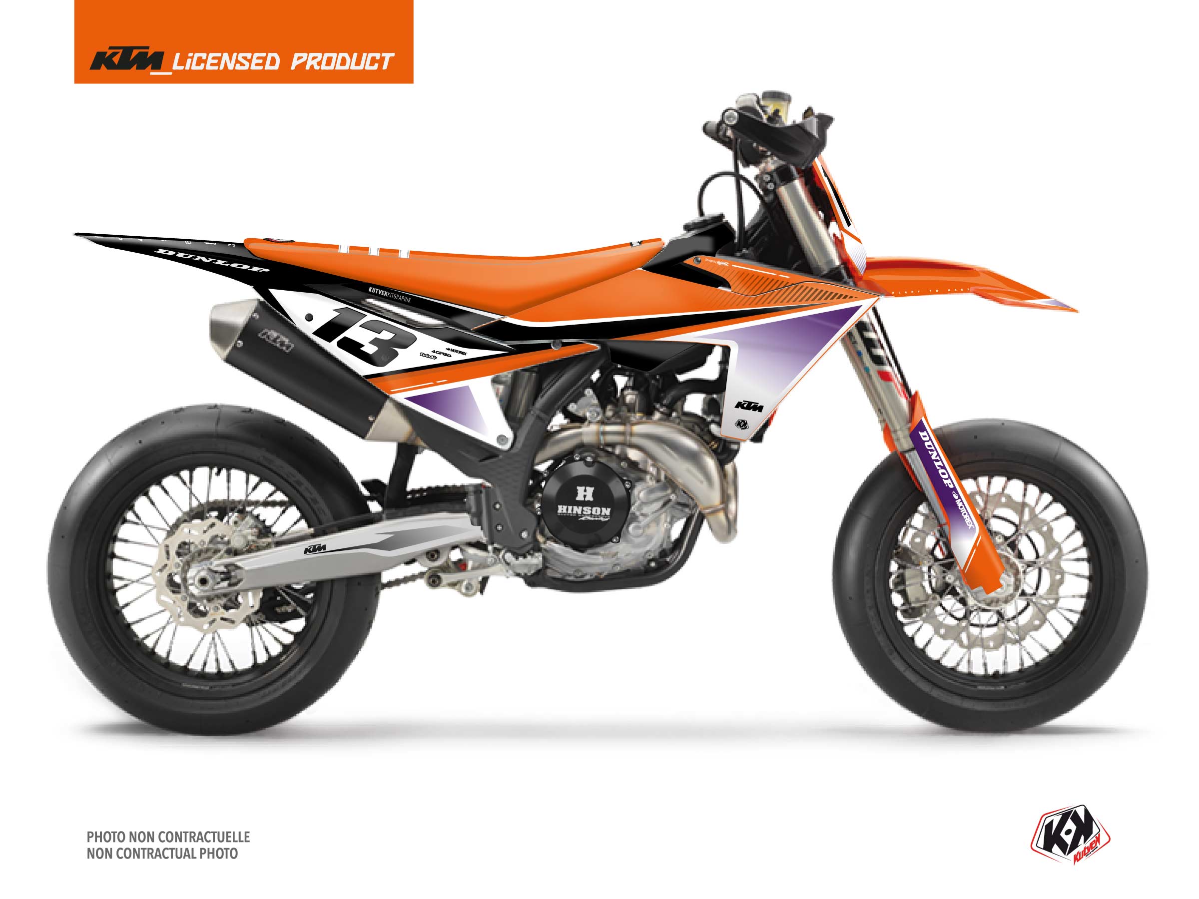 kit déco motocross ktm shaw violet 
