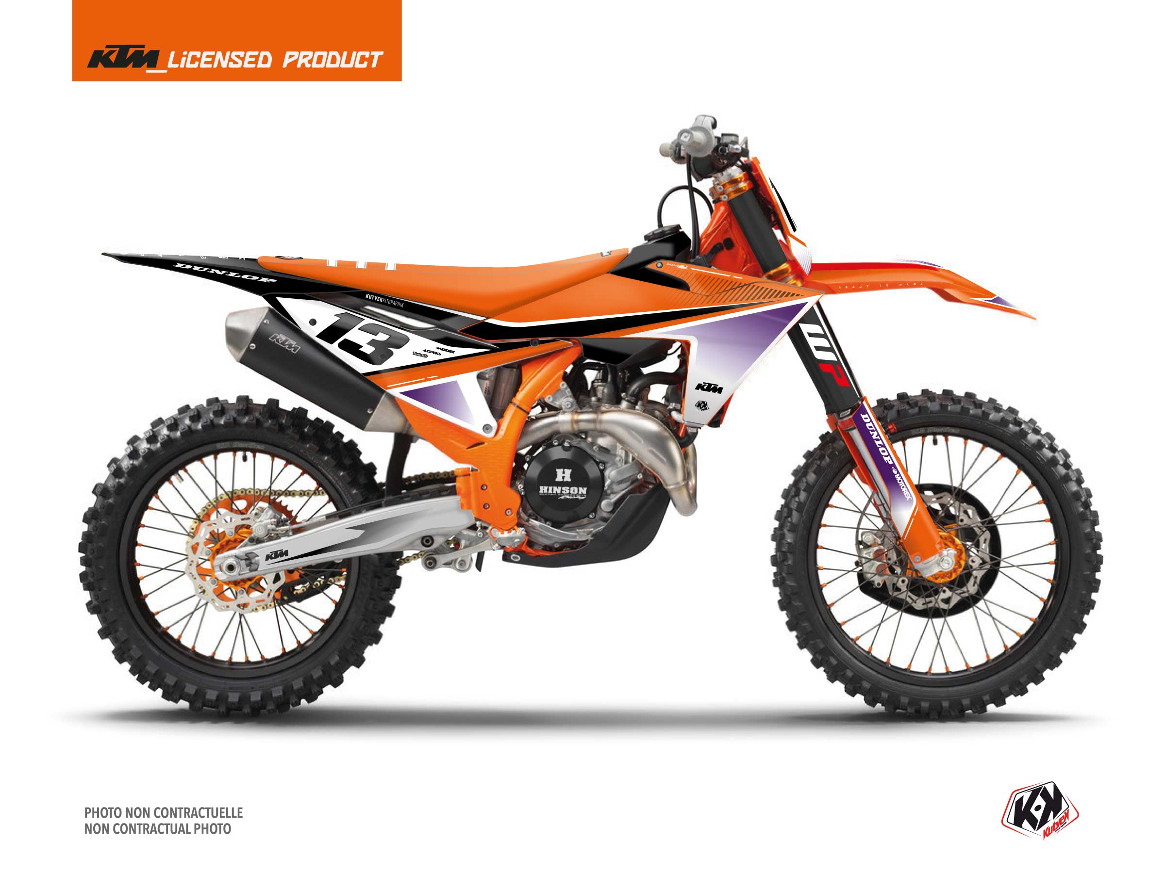 kit déco motocross ktm shaw violet 