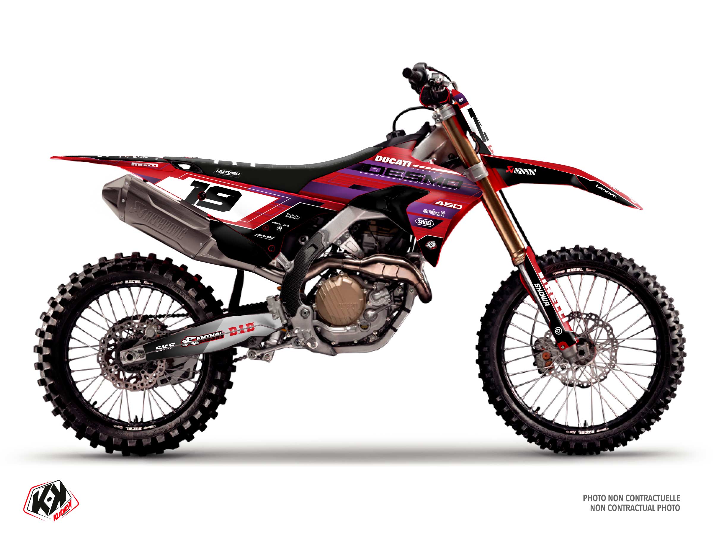 kit déco motocross ducati shift violet 