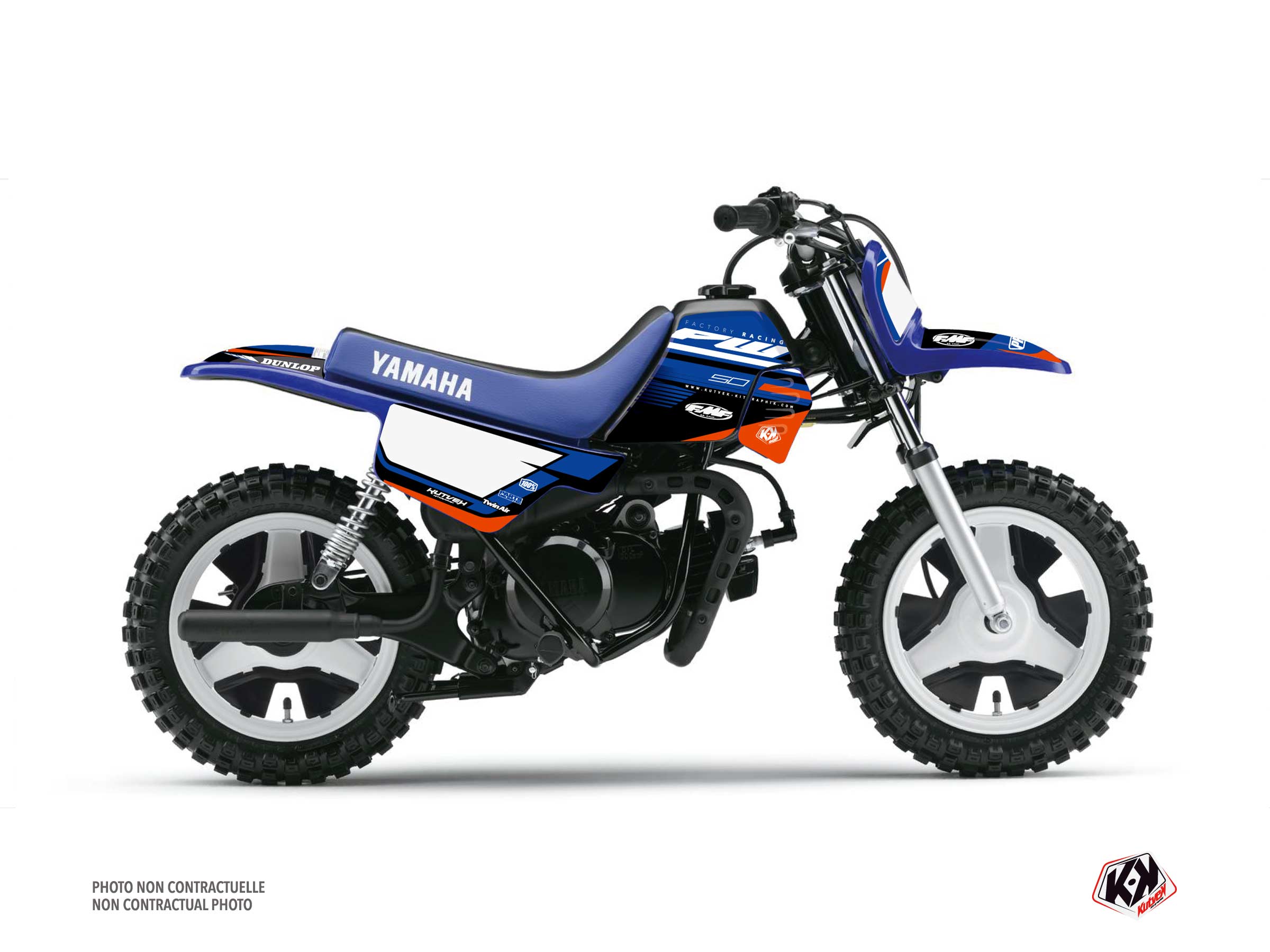Yamaha PW 50 Dirt Bike Shok Graphic Kit Blue